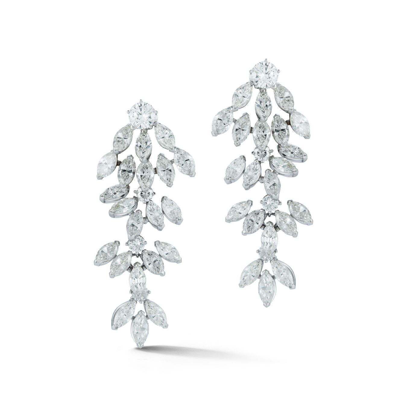 Marquise Cut Diamond Dangle Earrings