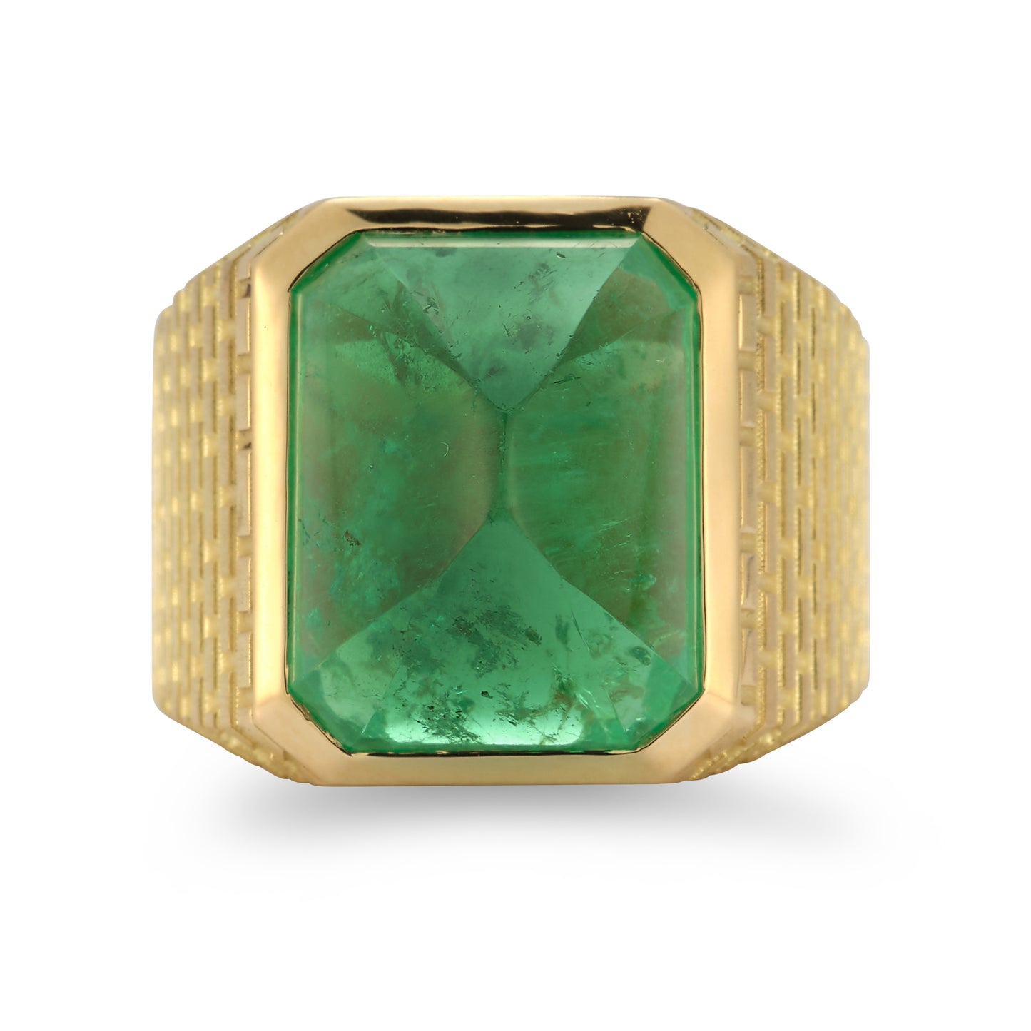 Vintage Emerald Pyramid Gold Ring