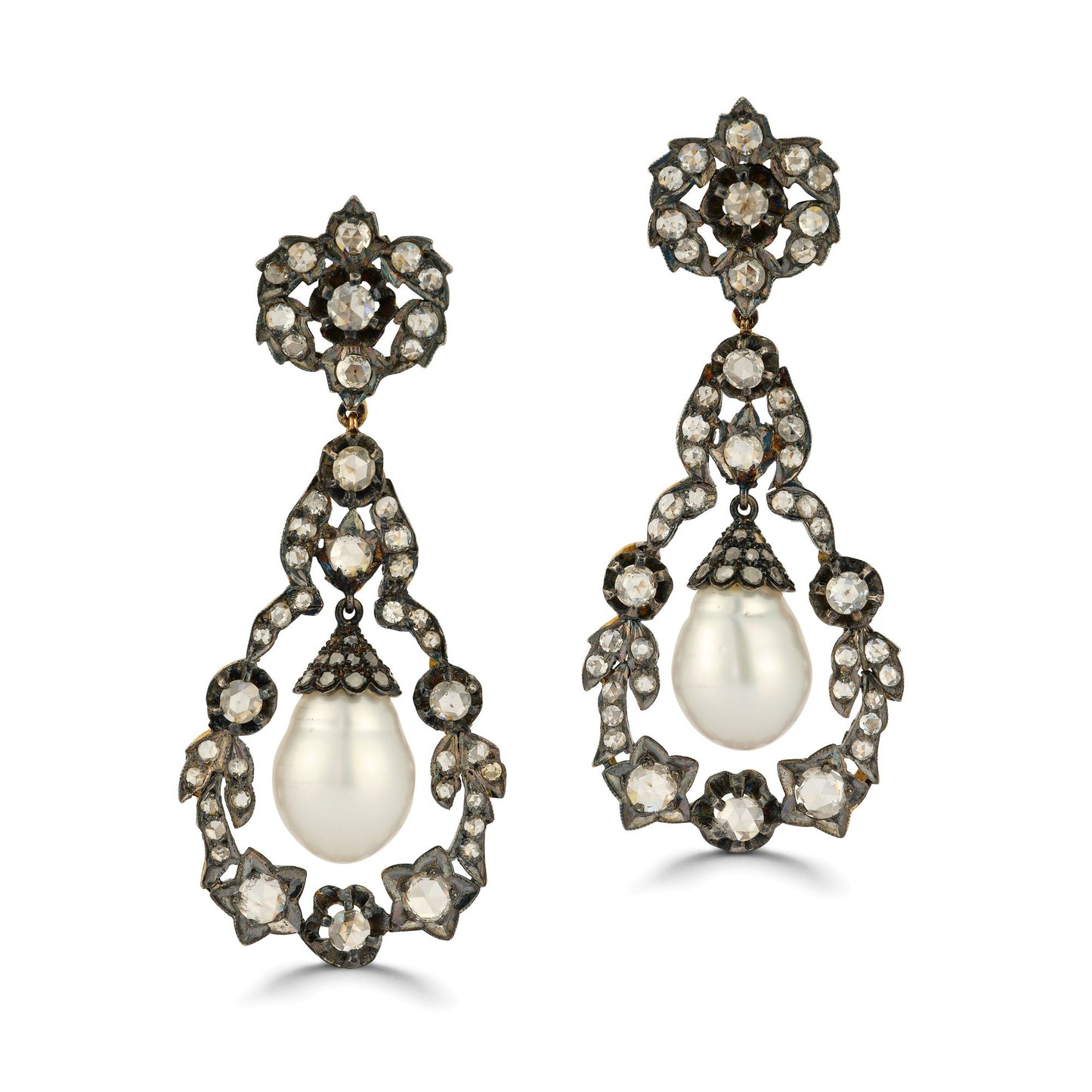 Pearl & Diamond Earrings