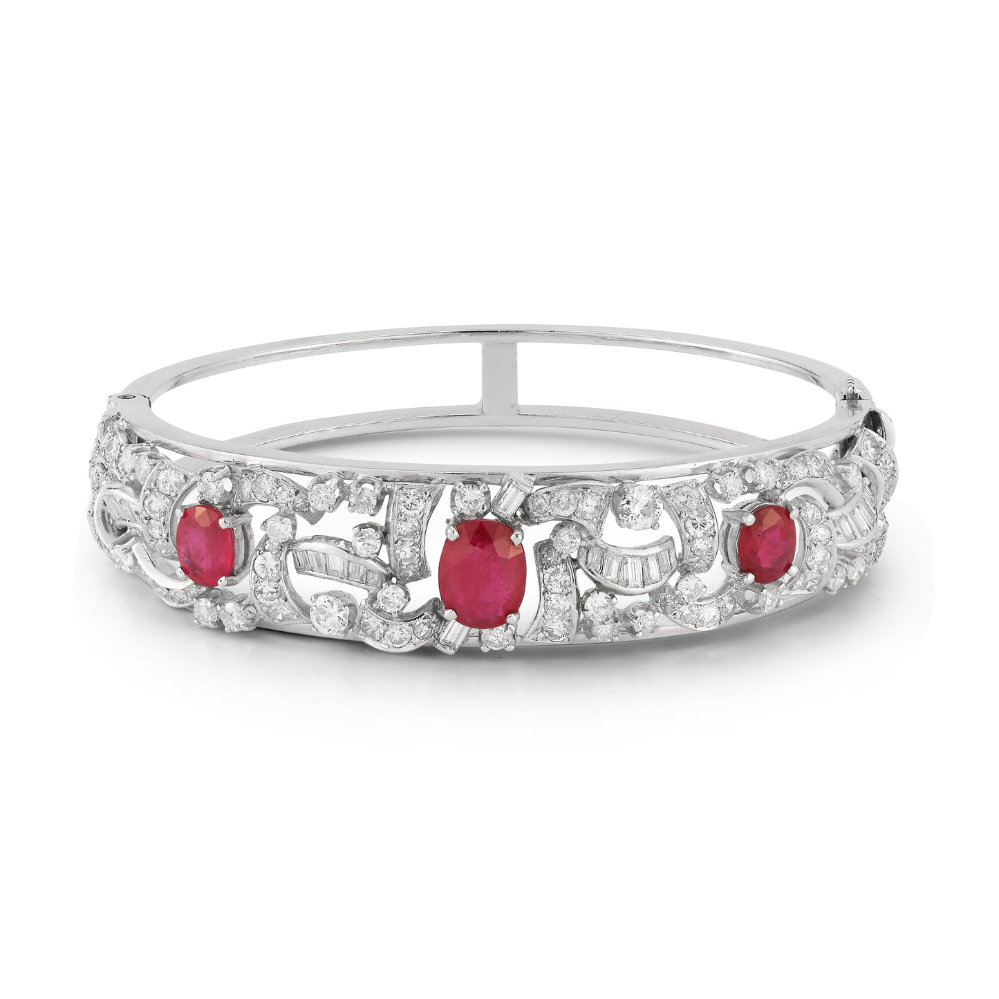 Ruby and Diamond Bangle Bracelet