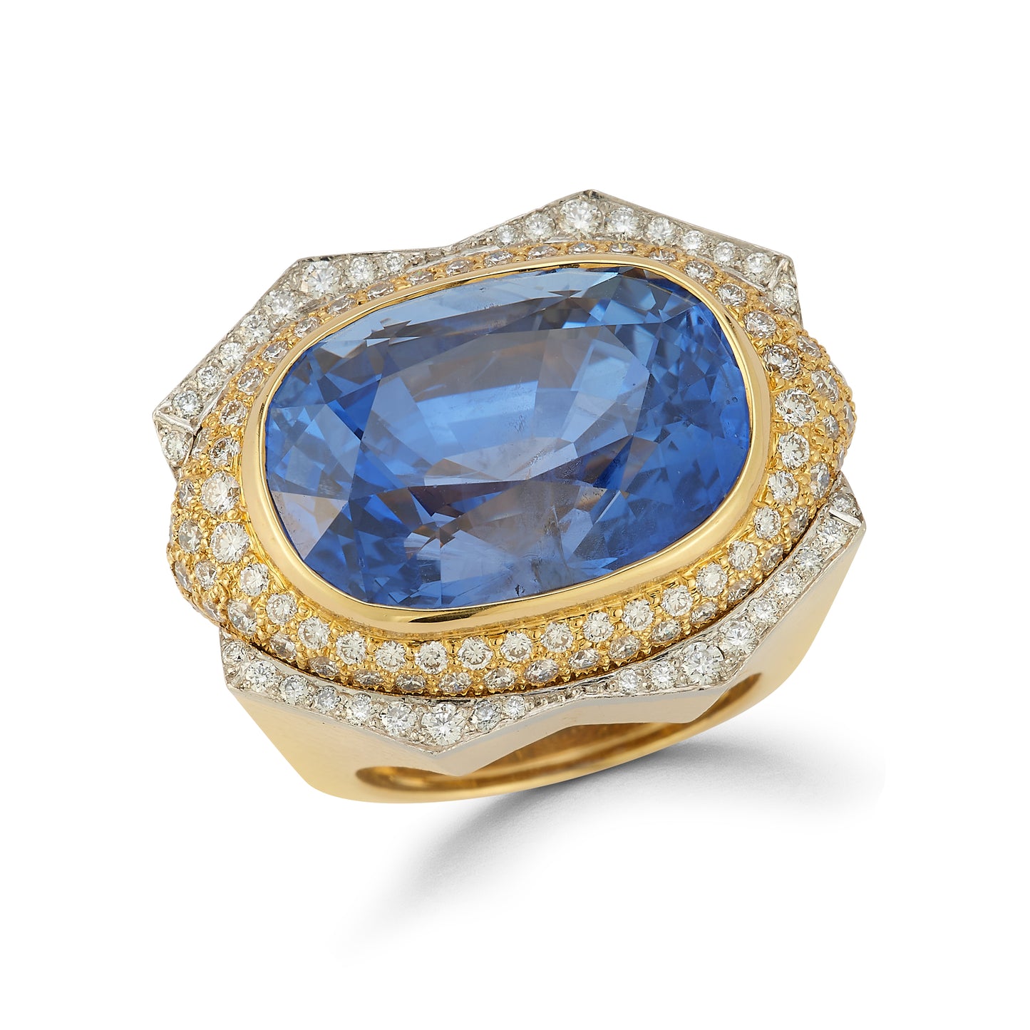 David Webb Oval Cut Sapphire Men's Ring