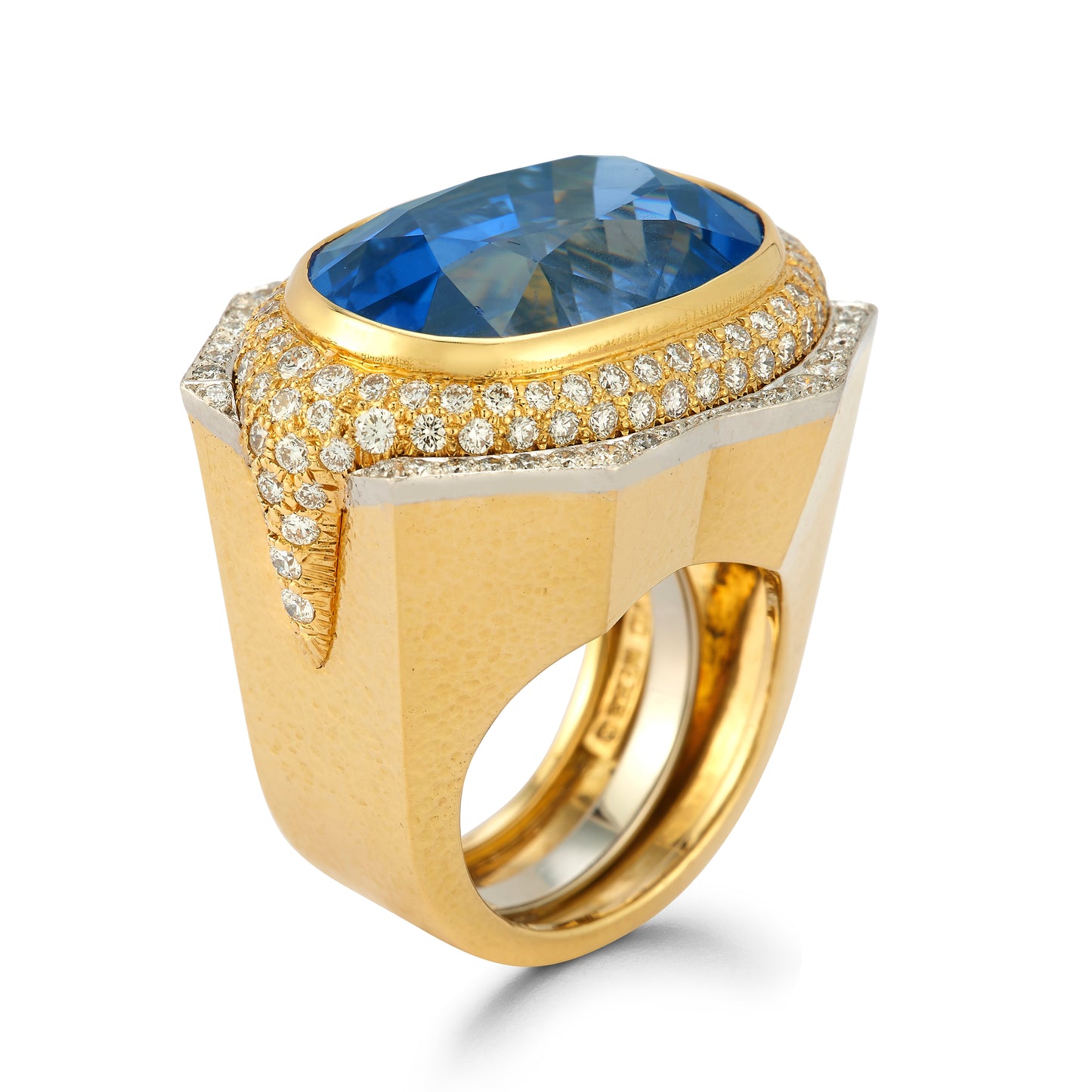 David Webb Oval Cut Sapphire Men's Ring