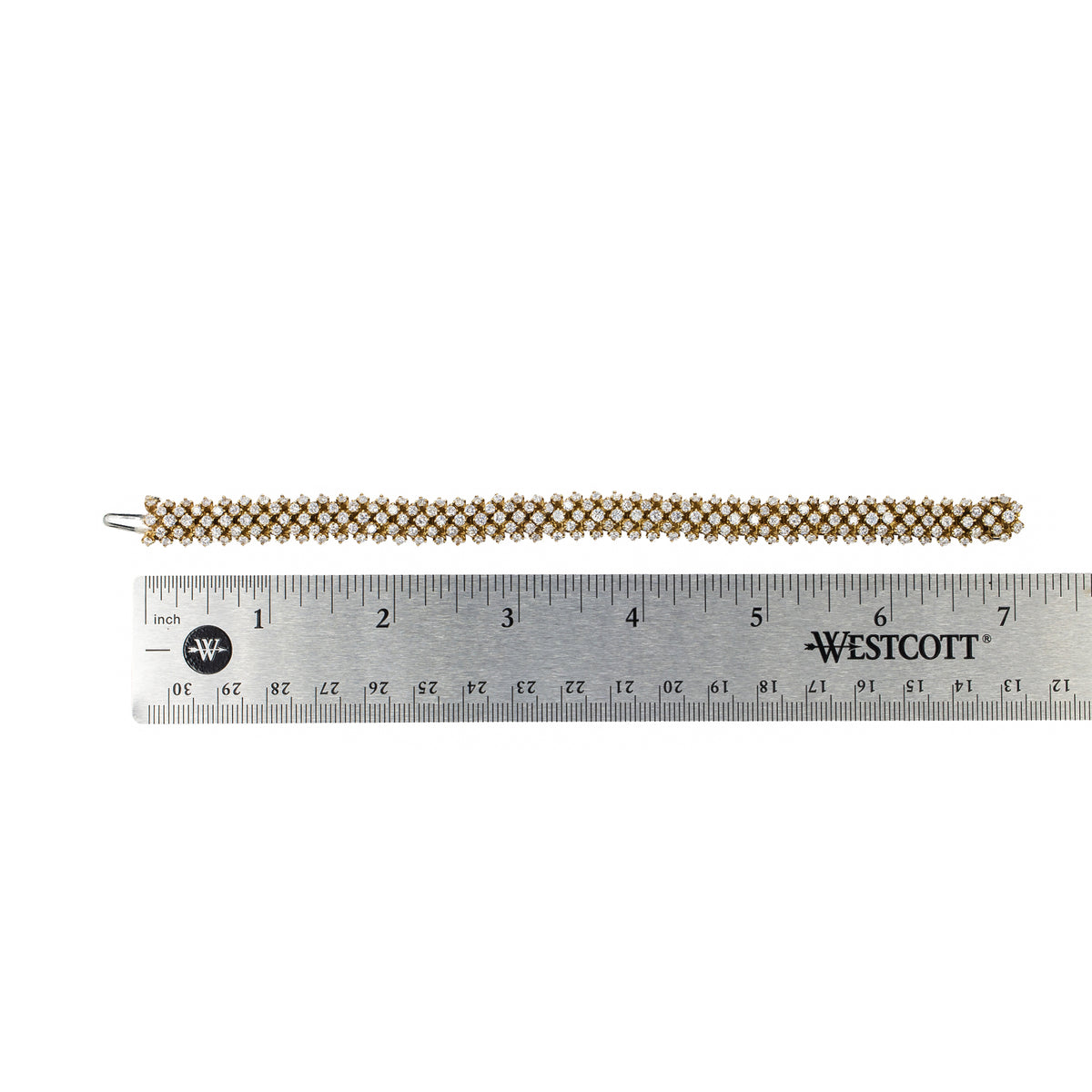 Diamond Lattice Link Bracelet in 18KT Yellow Gold