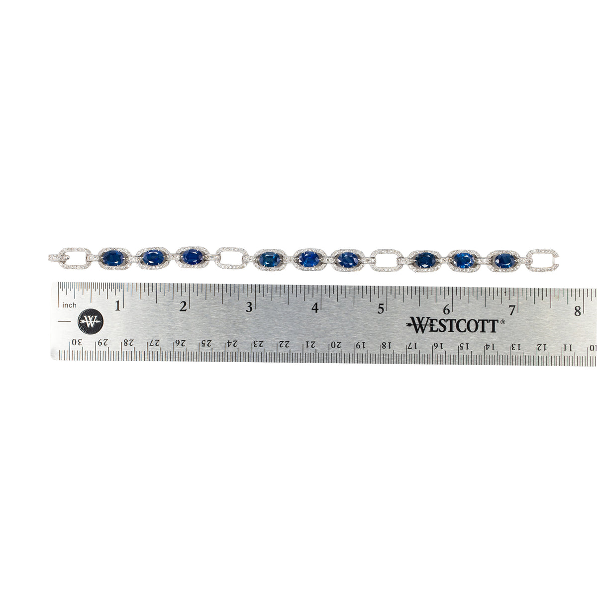 Sapphire and Diamond Link Bracelet