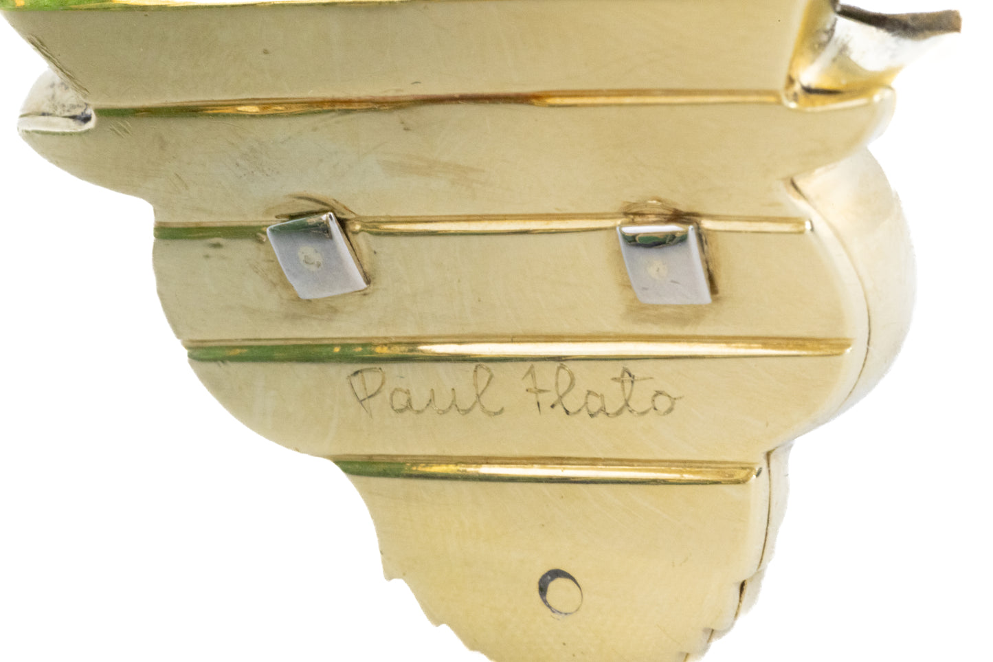 Paul Flato Gold, Multicolored Enamel, Ruby, and Diamond Dragon Bracelet