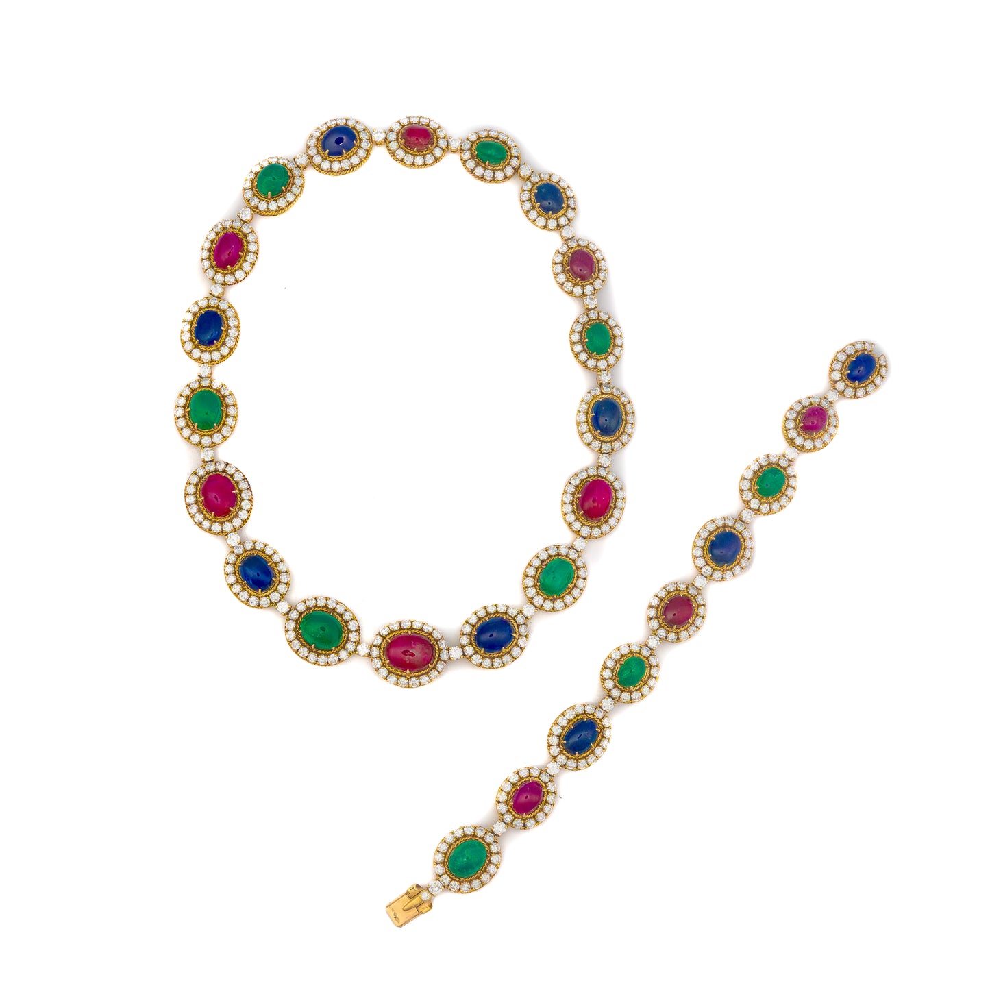 Van Cleef and Arpels Multigem Necklace and Bracelet Set