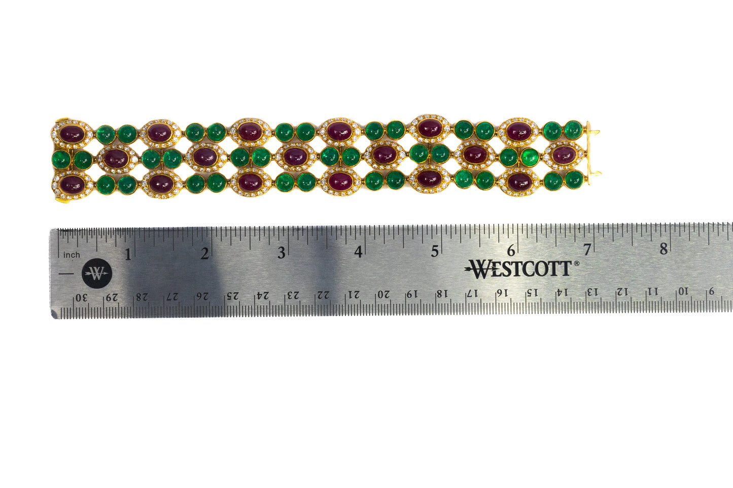 Bulgari Ruby, Emerald and Diamond Bracelet