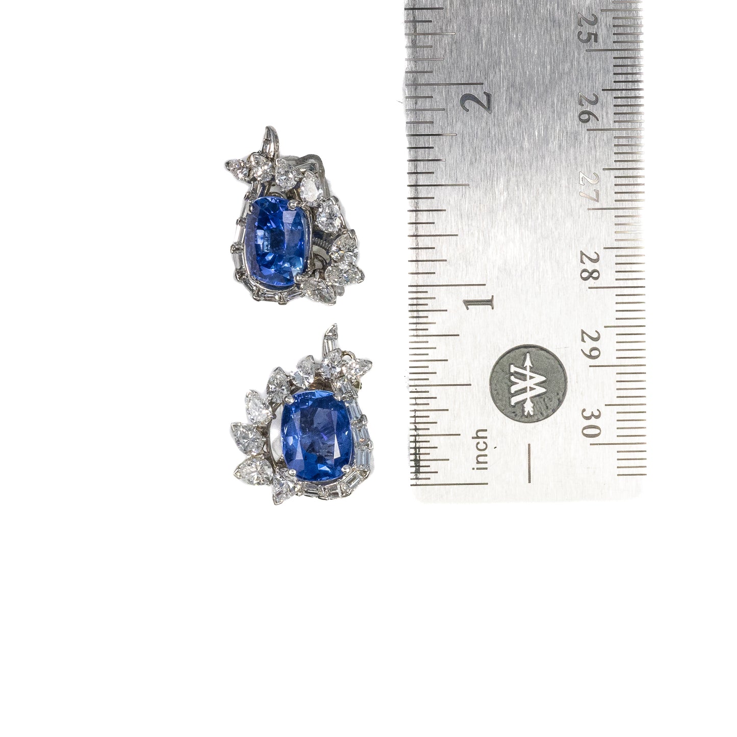 Oscar Heyman Brothers Sapphire and Diamond Earrings