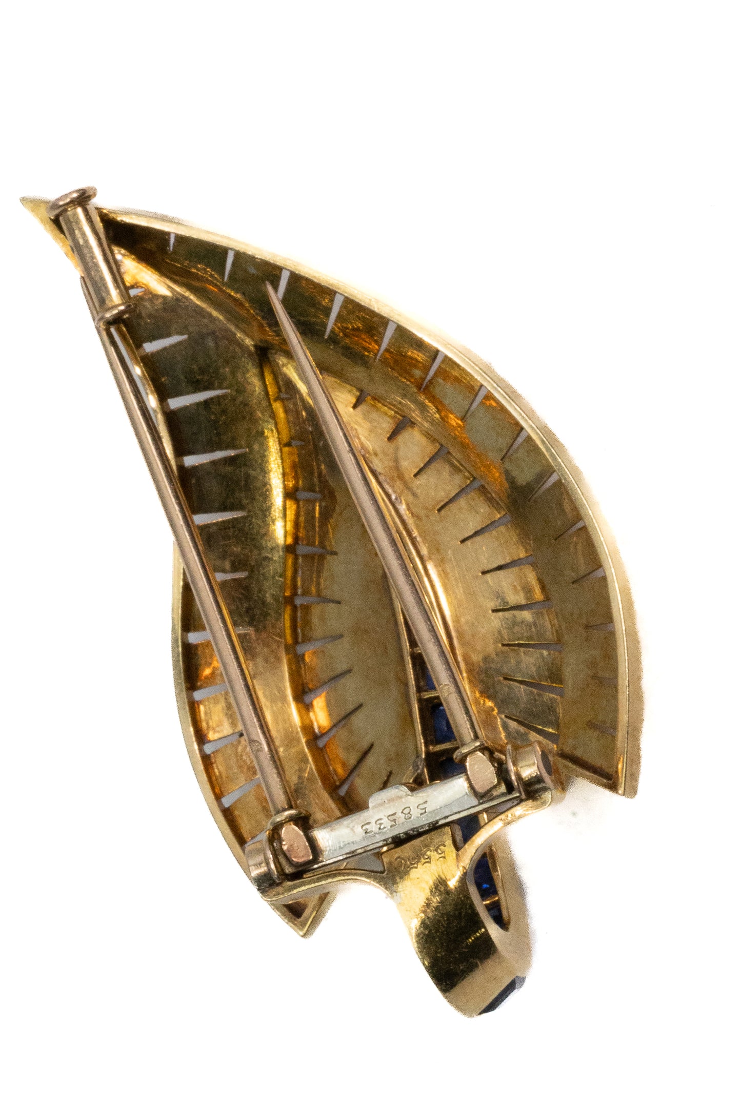 Van Cleef & Arpels Sapphire Gold Brooch