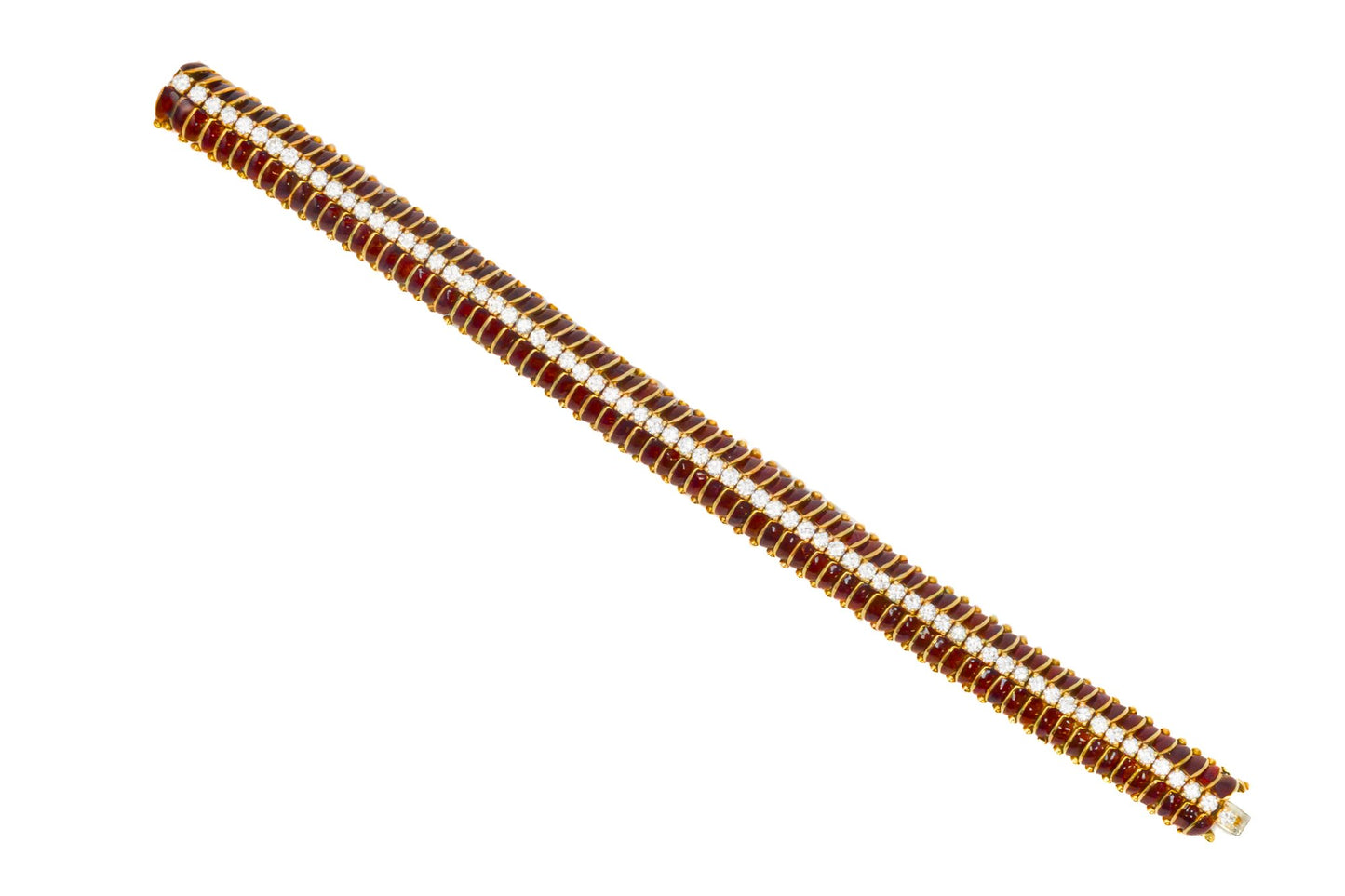 Bulgari Yellow Gold Enamel and Diamond Bracelet