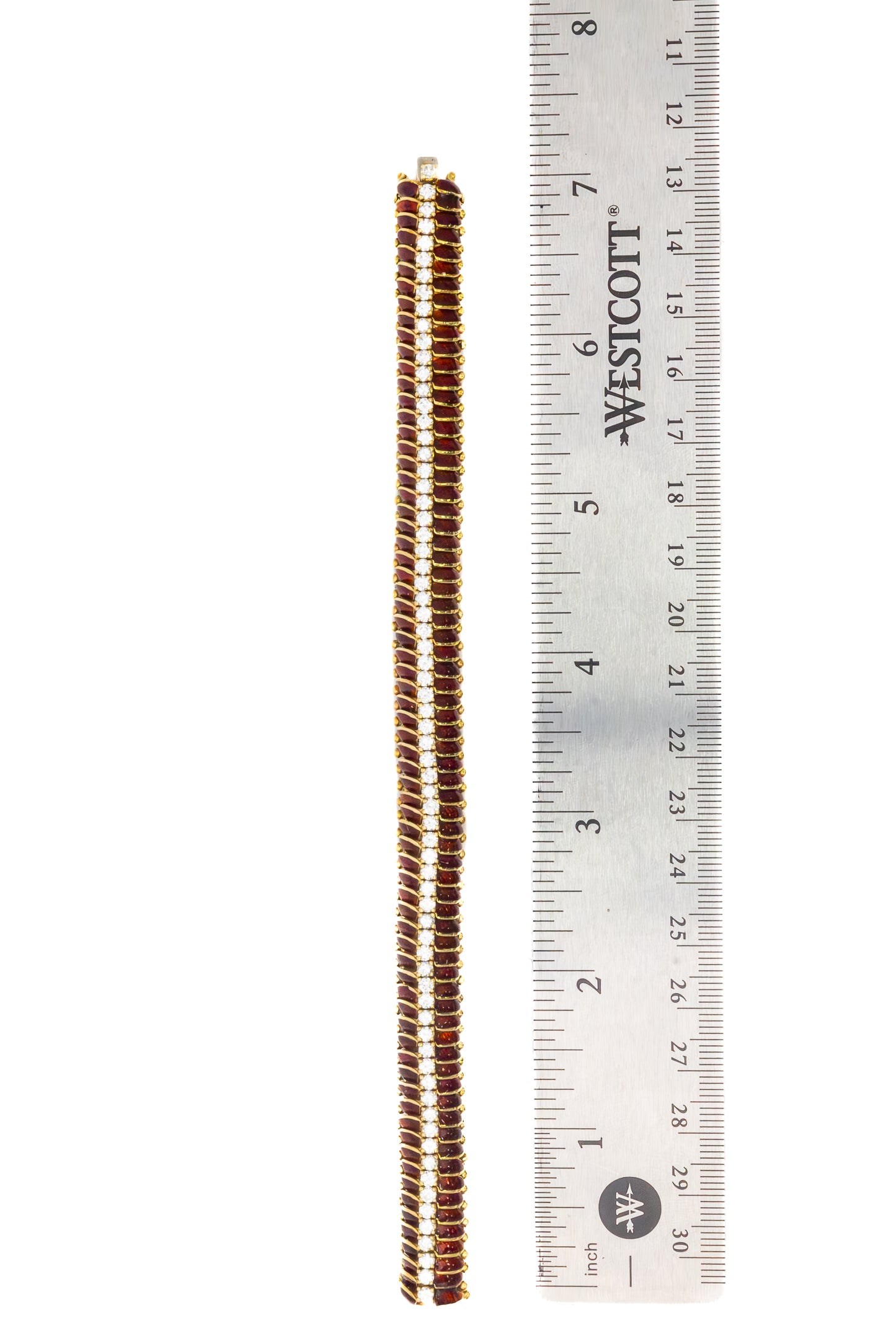 Bulgari Yellow Gold Enamel and Diamond Bracelet