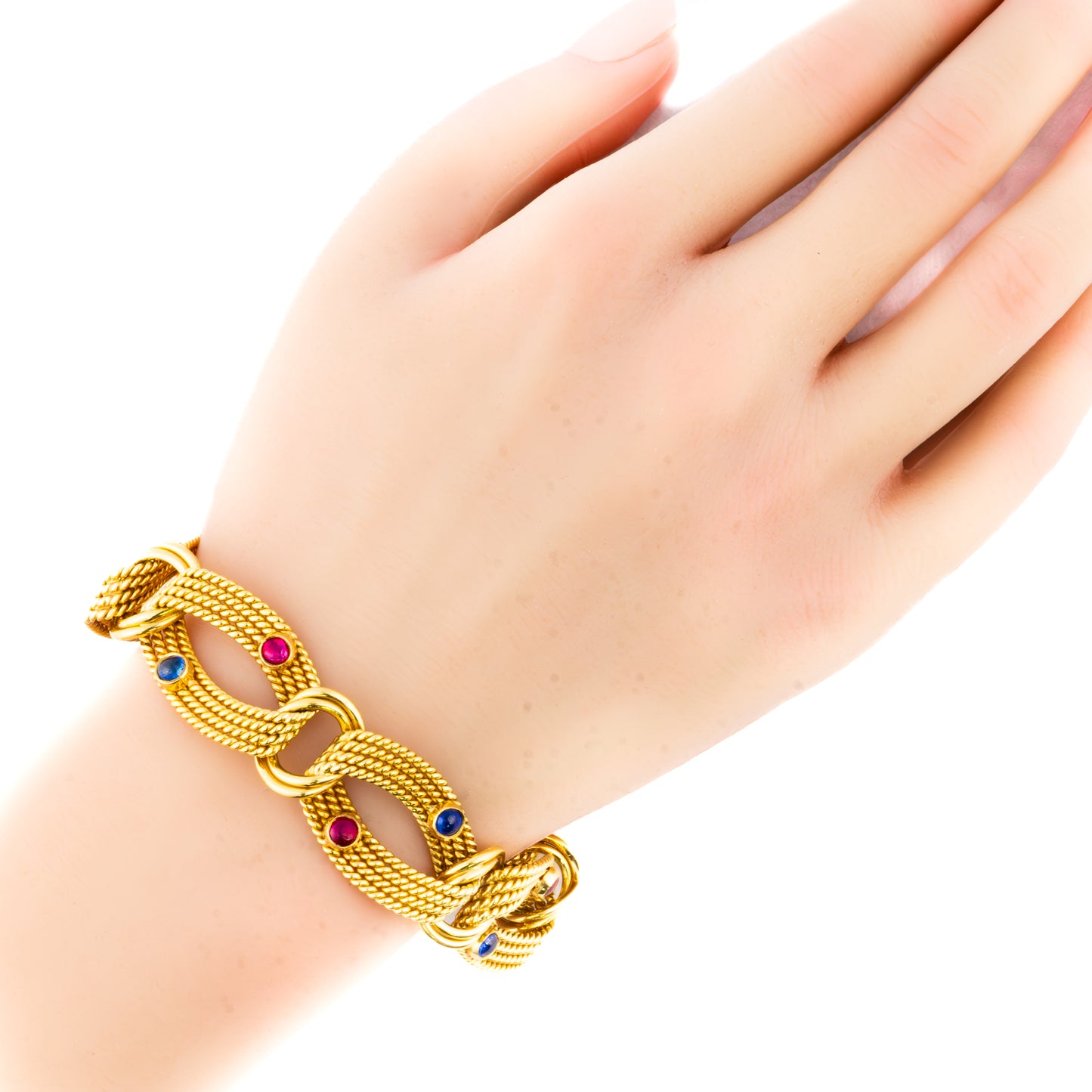 Tiffany & Co. Sapphire & Ruby Gold Bracelet