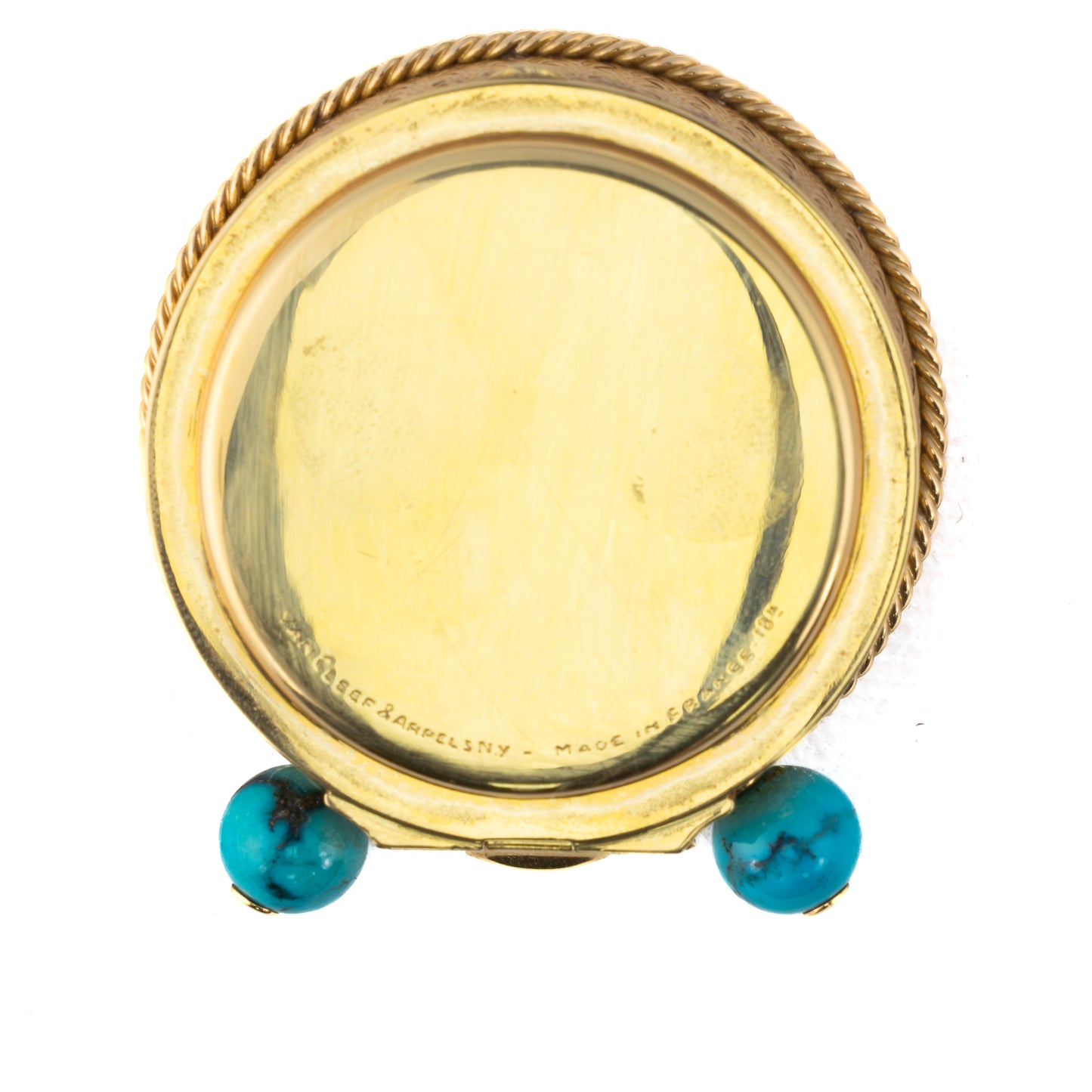 Van Cleef & Arpels Gold & Turquoise Desk Clock