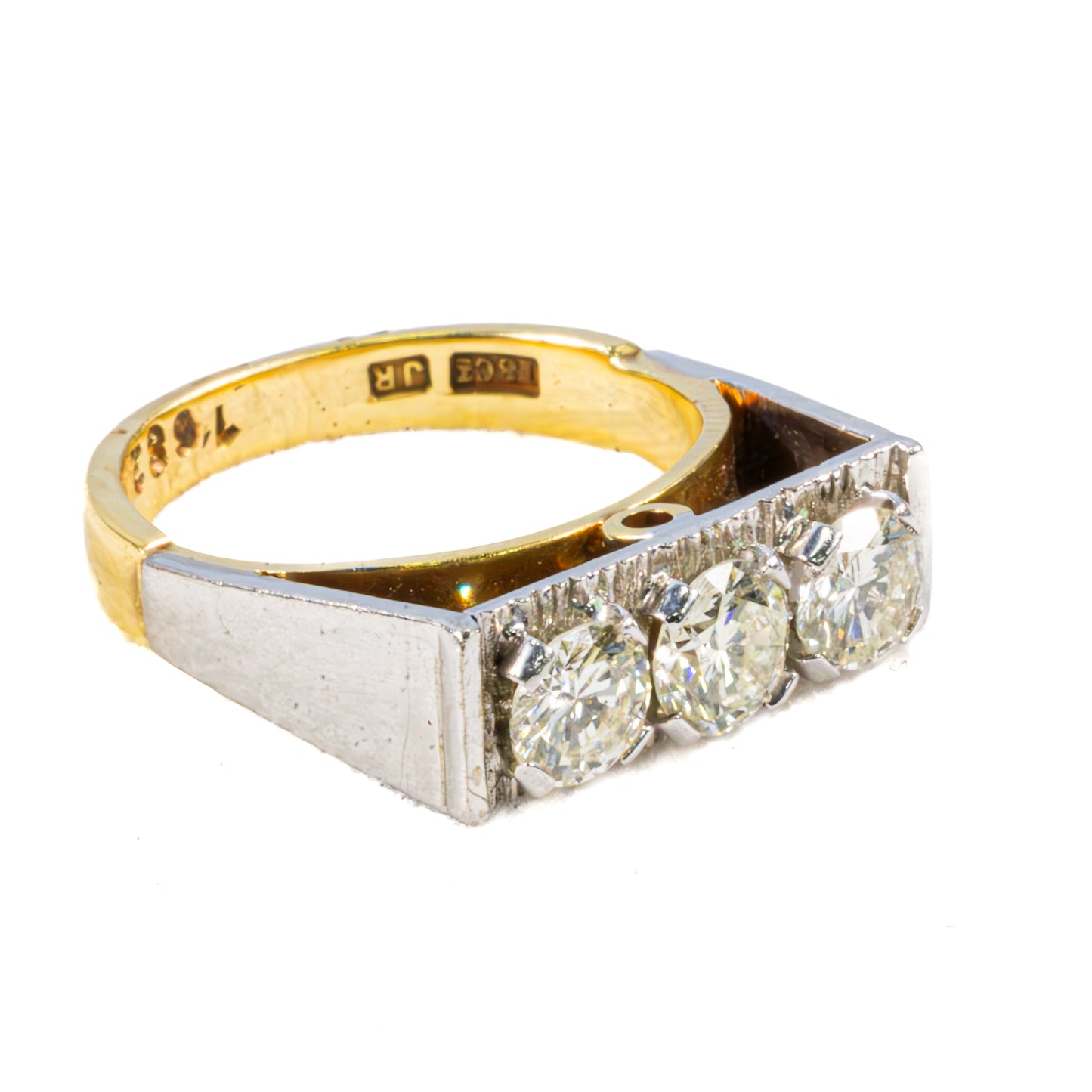 Vintage Three-Stone Diamond Ring