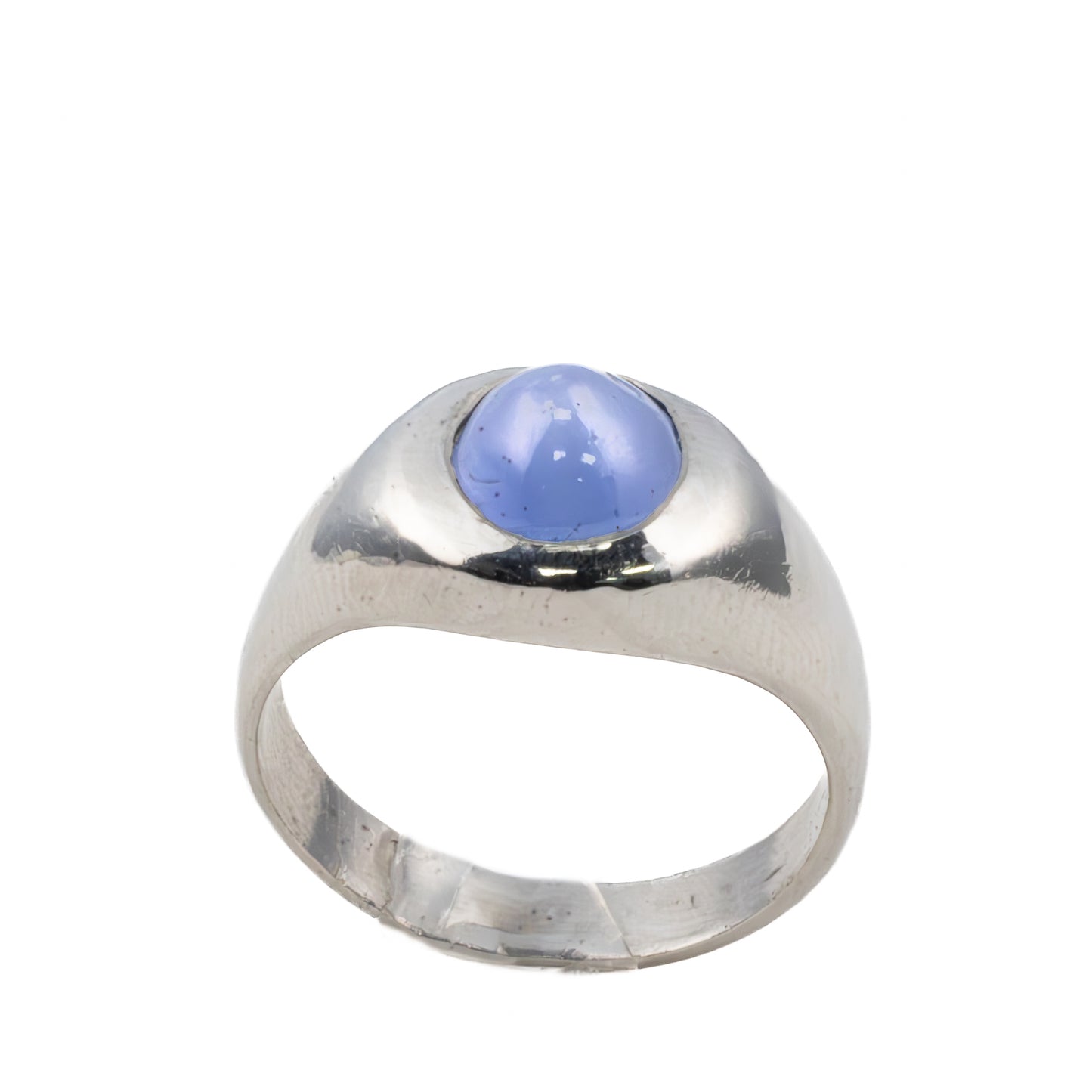 Platinum Star Sapphire Solitaire Ring