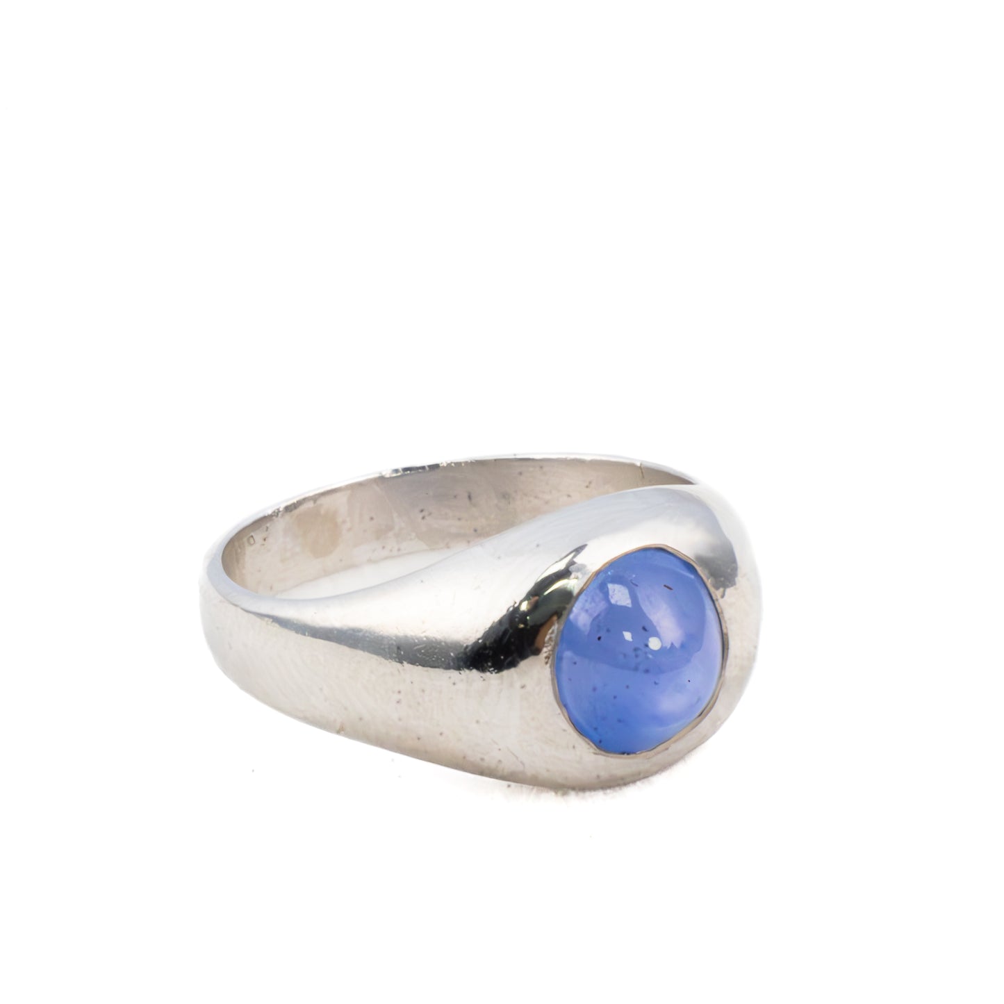 Platinum Star Sapphire Solitaire Ring