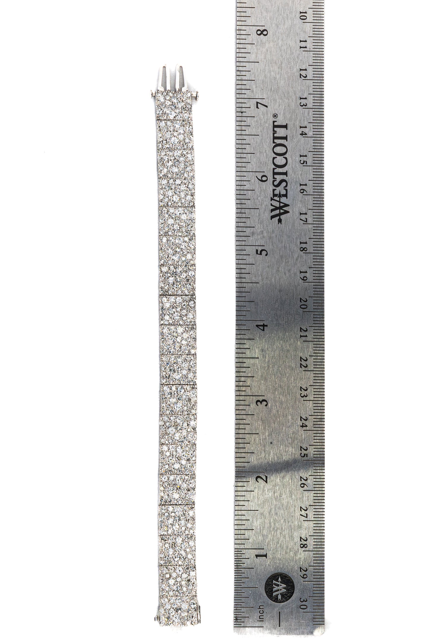 Diamond Pave Flat Gold Bracelet