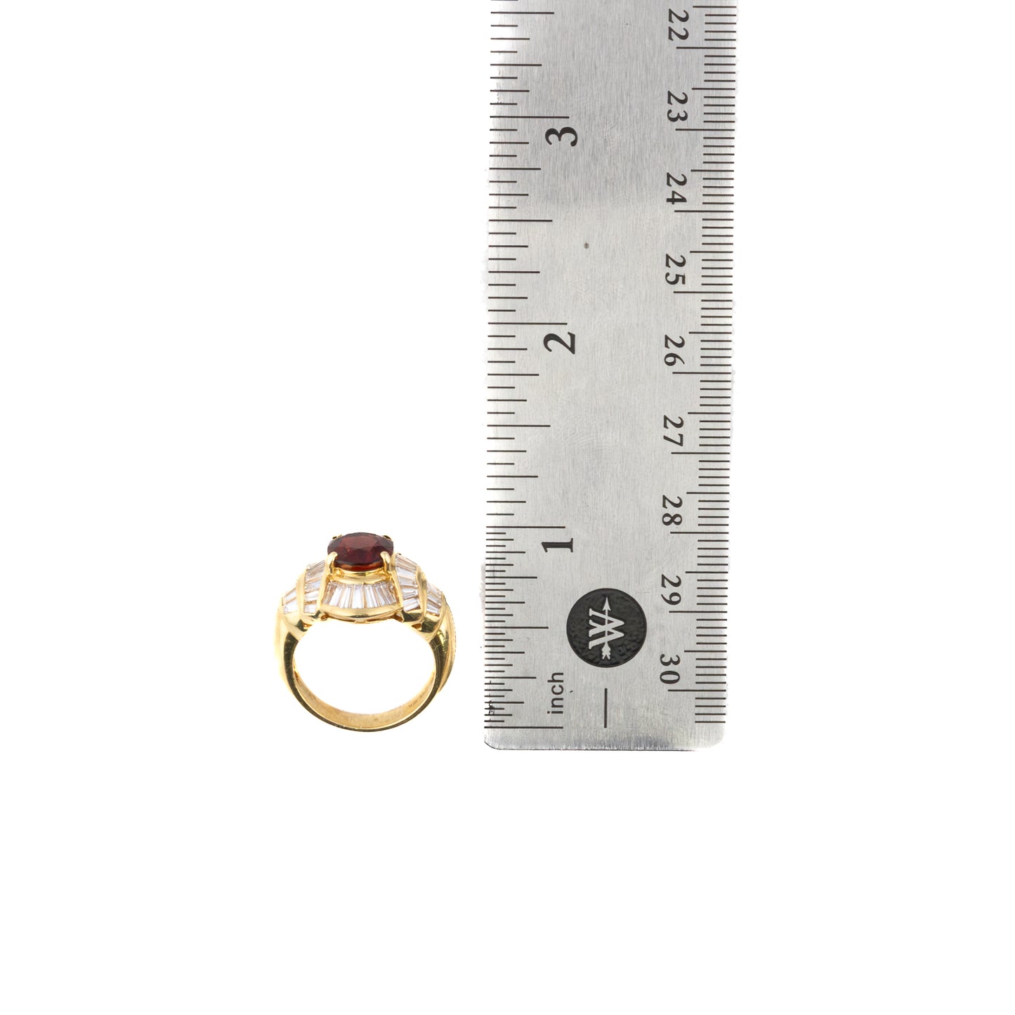 Vintage Ruby and Diamond Baguette Ring