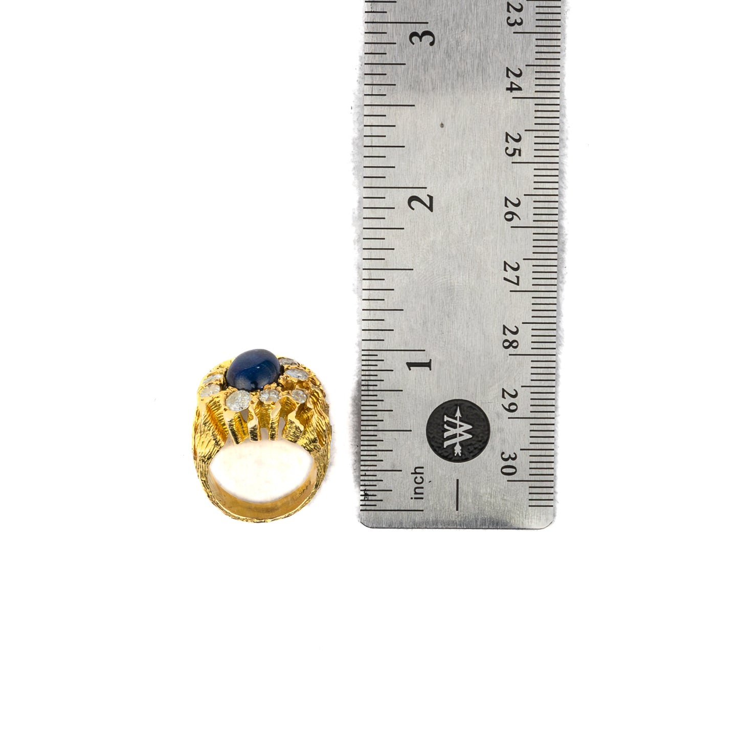 Cabochon Sapphire and Diamond Cocktail Ring