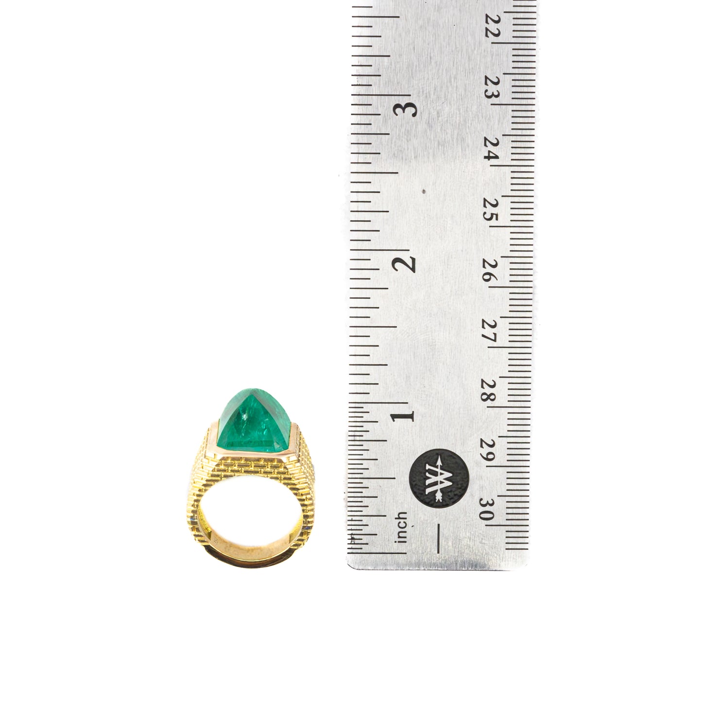 Vintage Emerald Pyramid Gold Ring