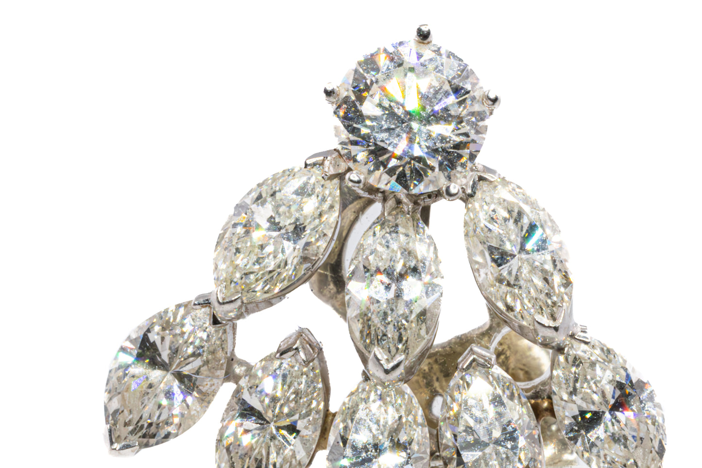 Marquise Cut Diamond Dangle Earrings