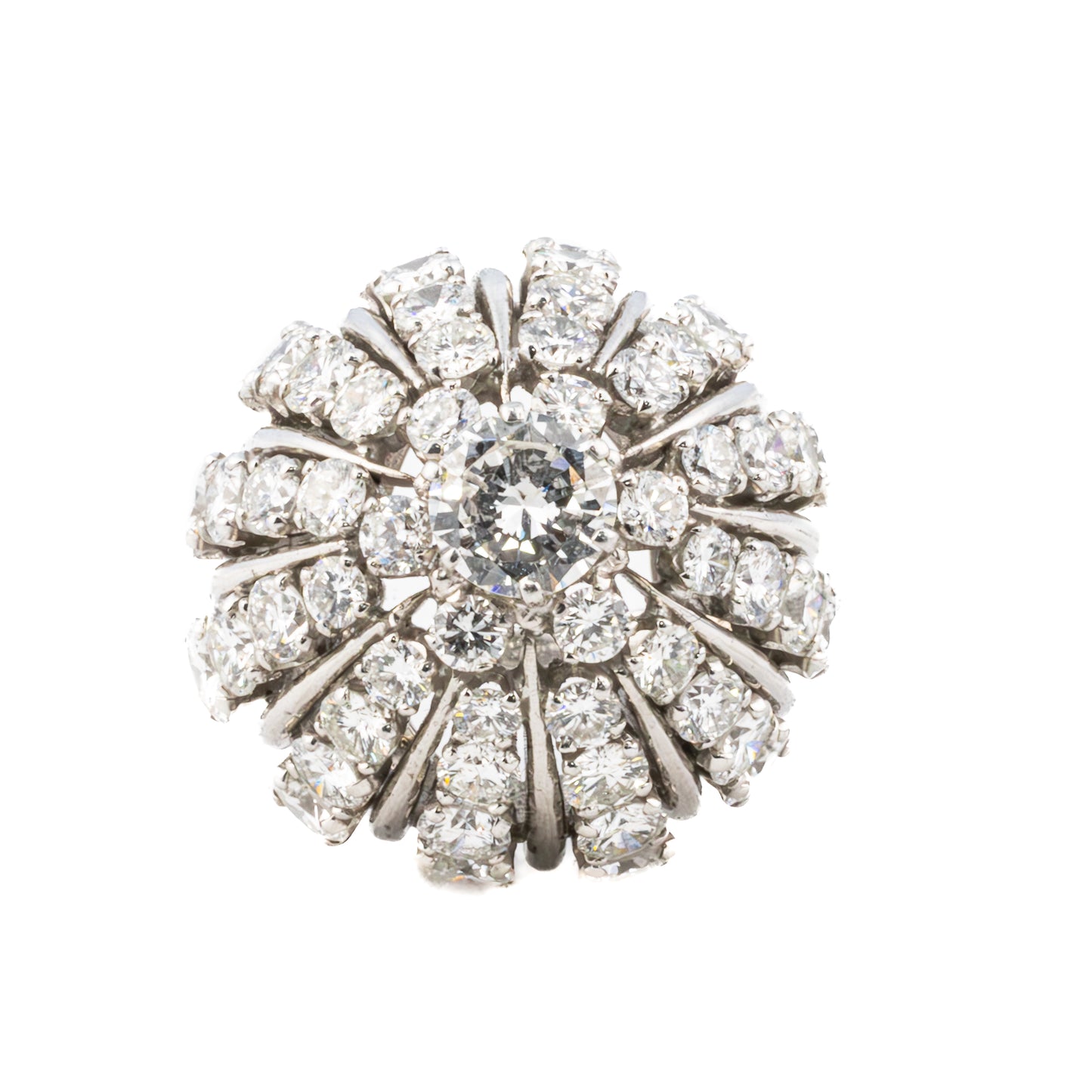 Platinum Diamond Dome Cocktail Ring