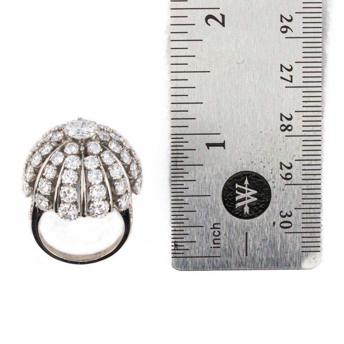 Platinum Diamond Dome Cocktail Ring