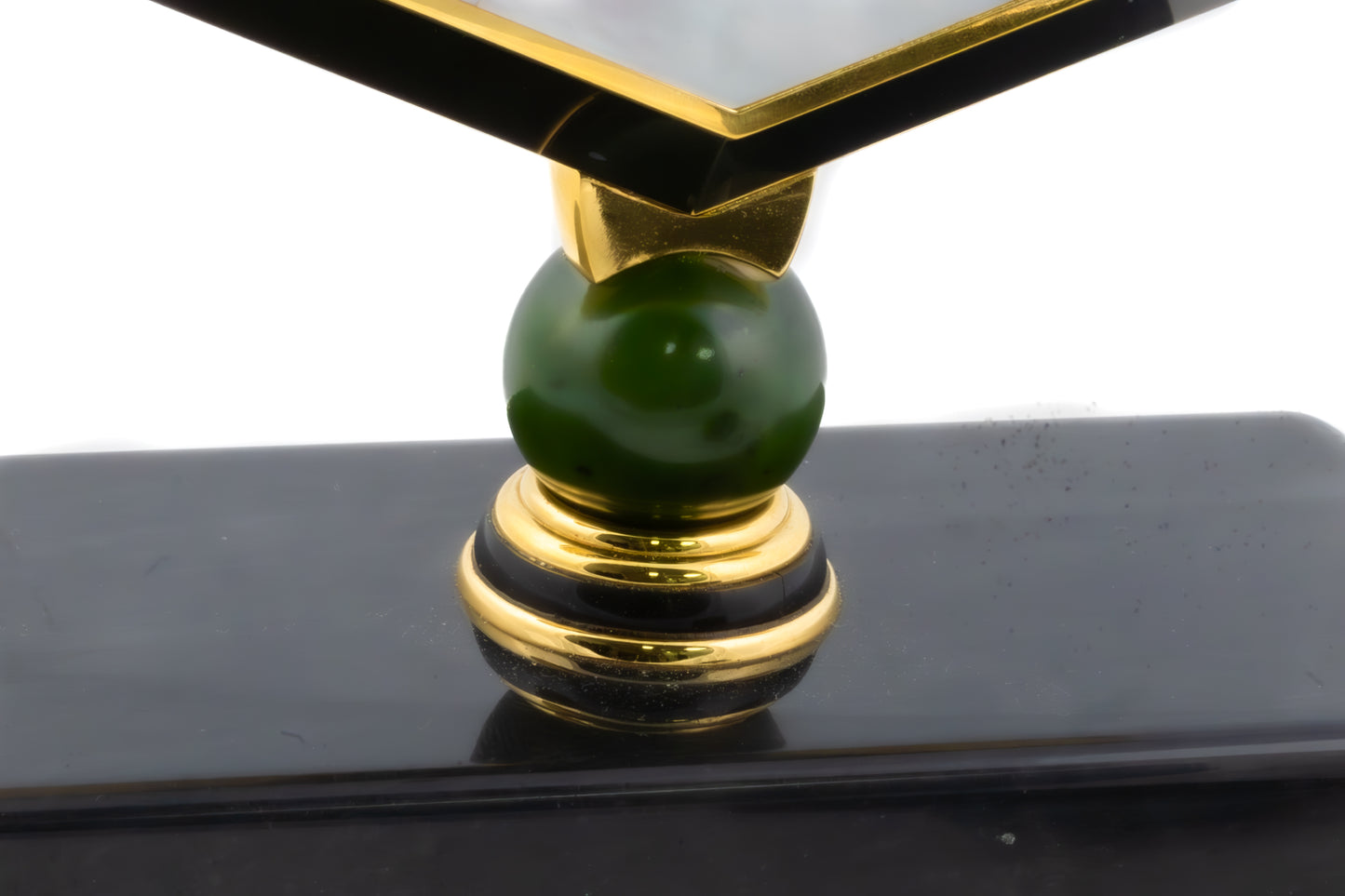 Cartier Onyx & Mother of Pearl Desk Clock