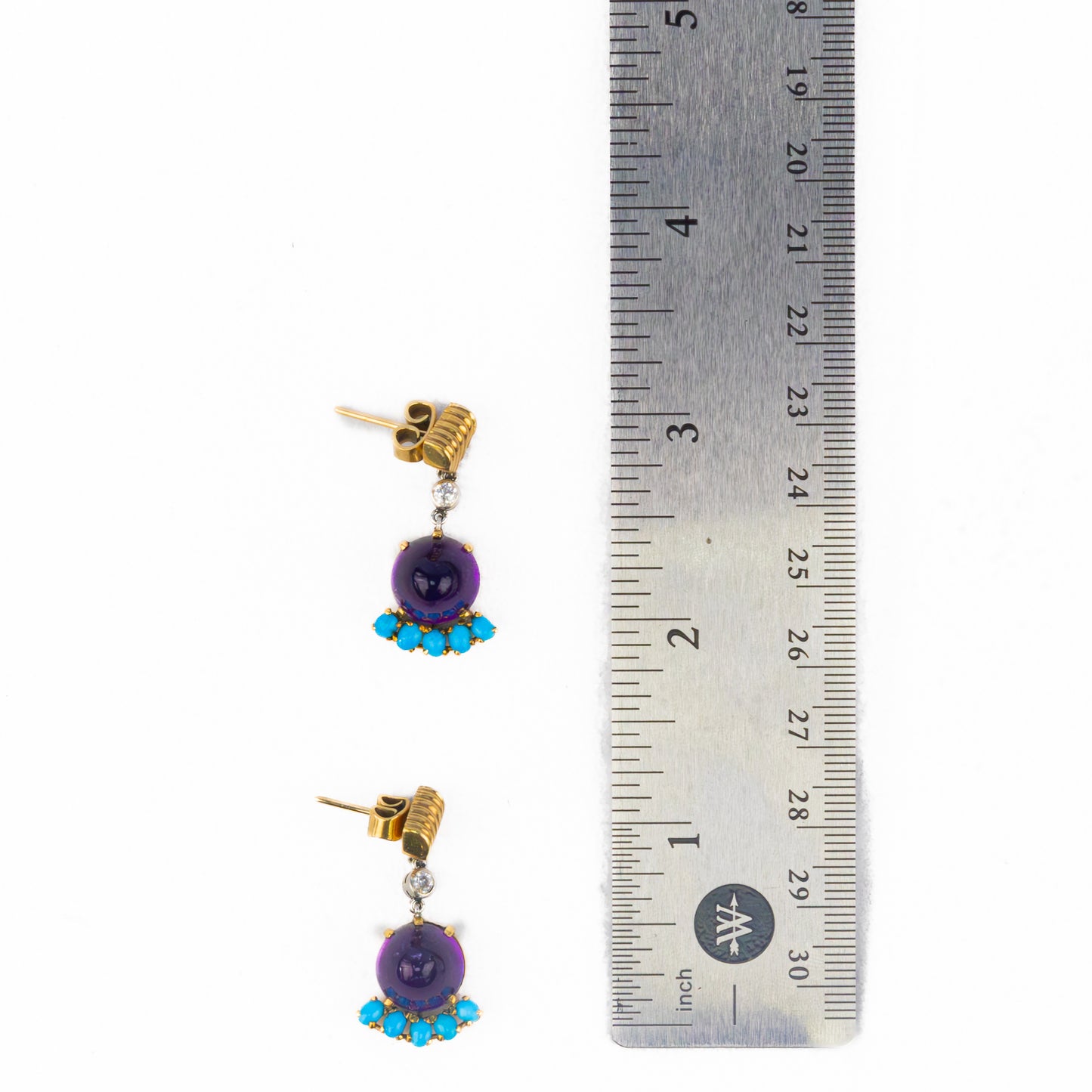Cartier Amethyst & Turquoise Necklace and Earring Set