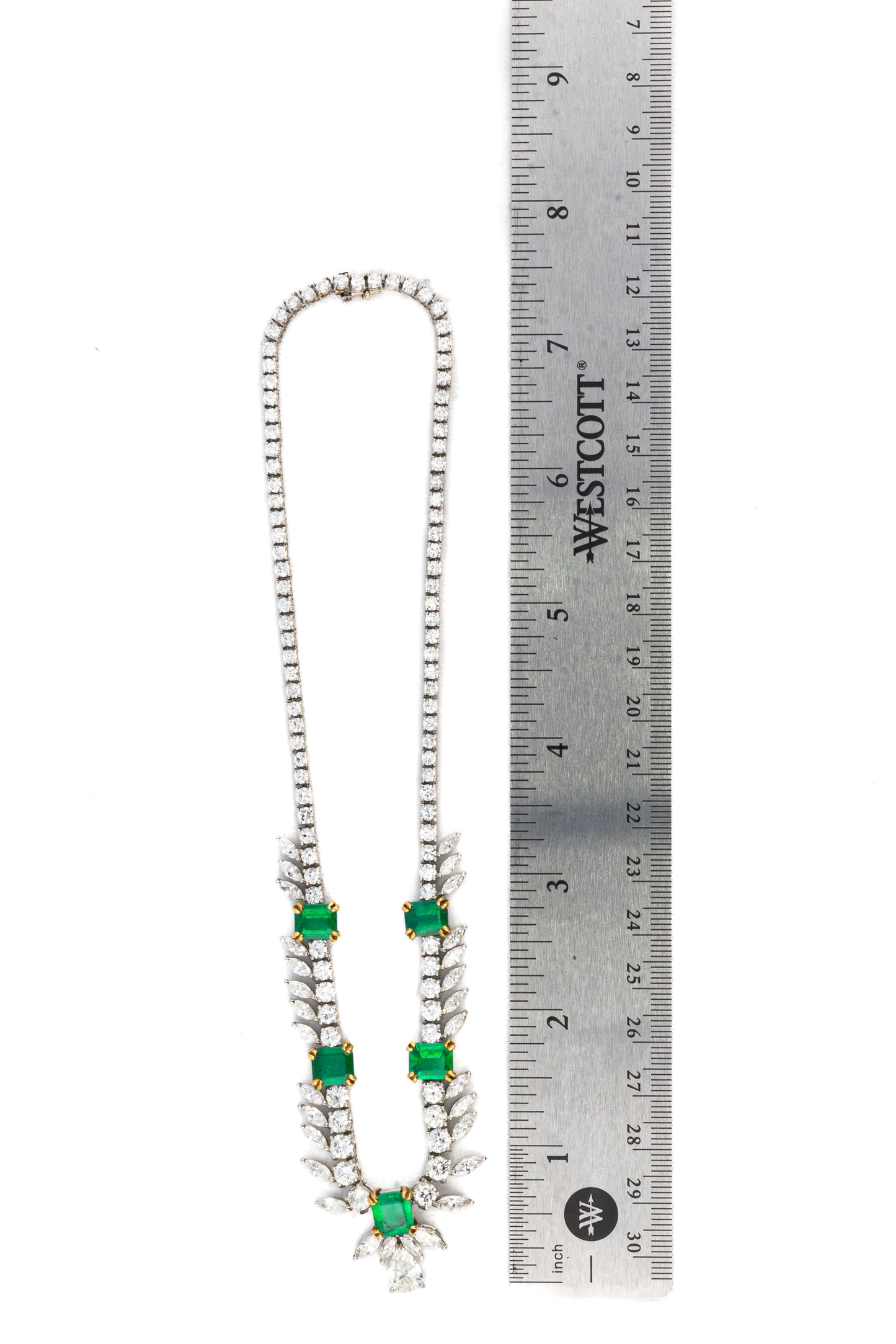 Marquise Round & Pear Cut Diamonds Necklace