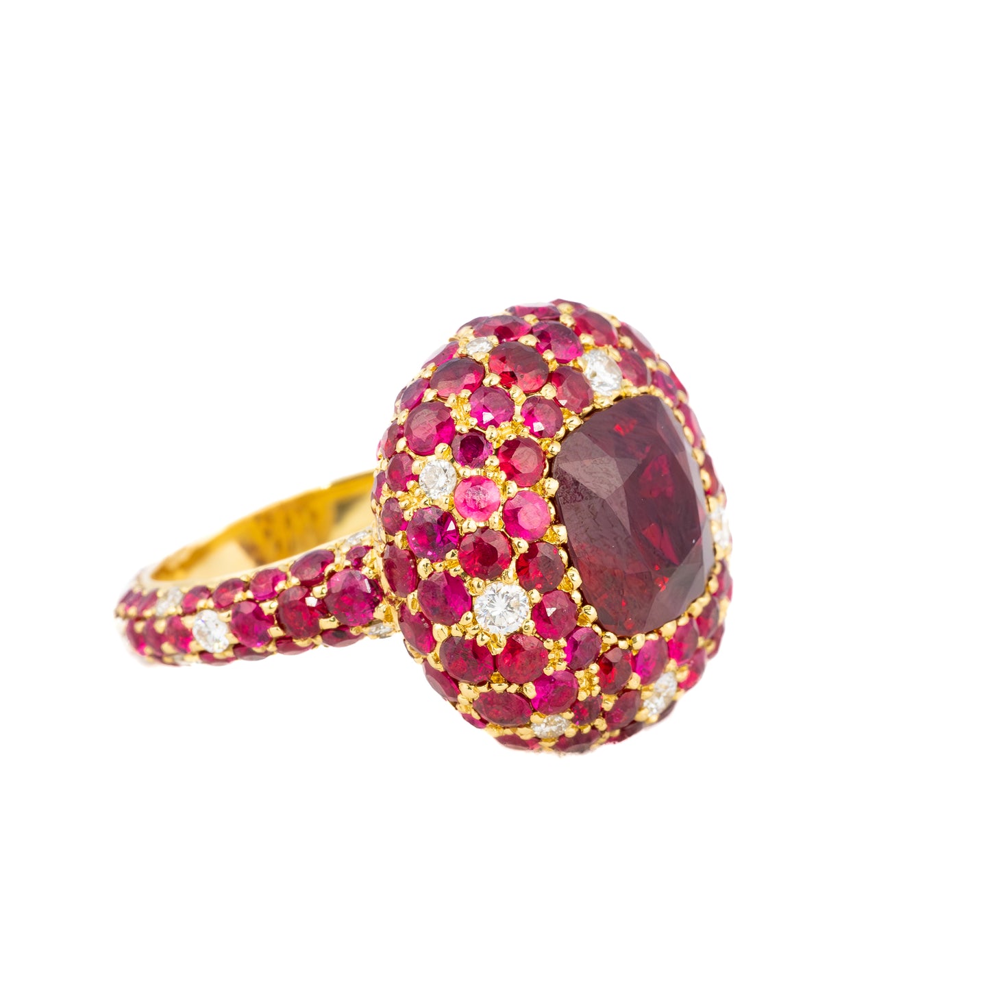 Burmese Ruby & Diamond Cocktail Ring