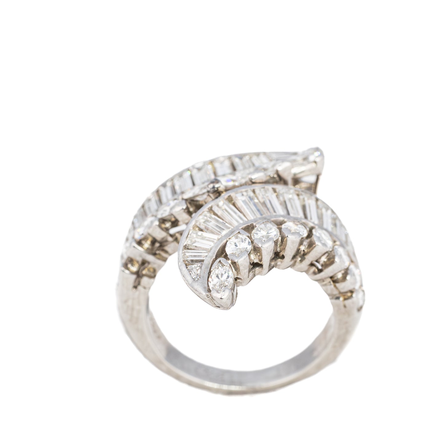 Vintage Multi Shape Diamond Bypass Platinum