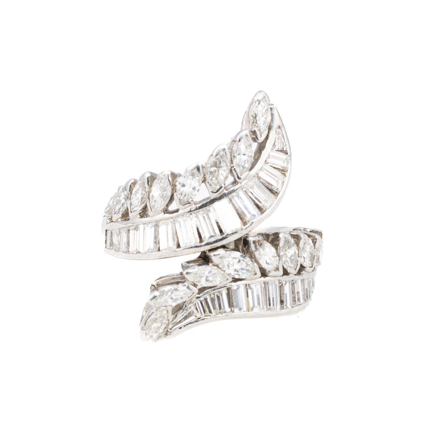 Vintage Multi Shape Diamond Bypass Platinum