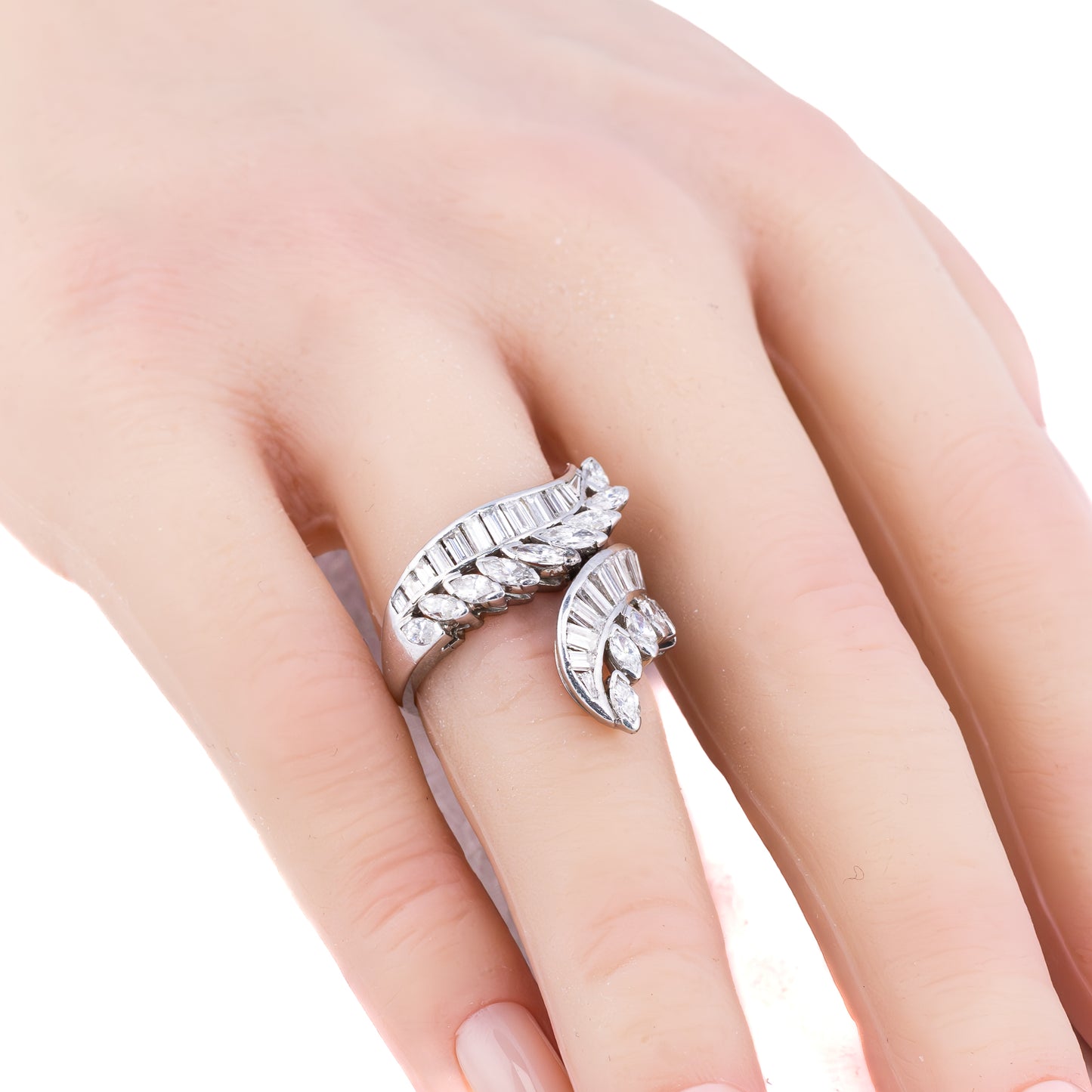 Vintage Multi Shape Diamond Bypass Platinum