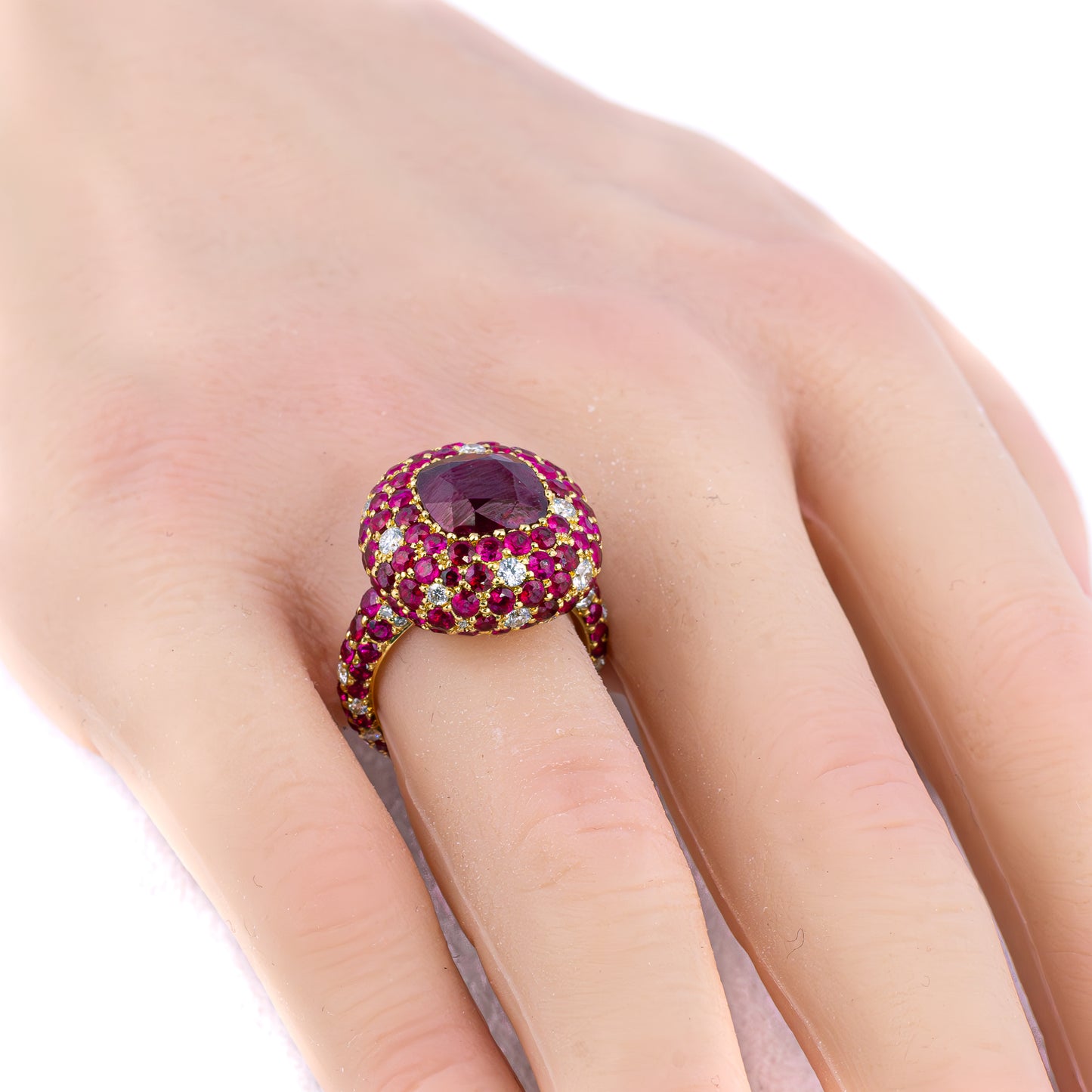 Burmese Ruby & Diamond Cocktail Ring