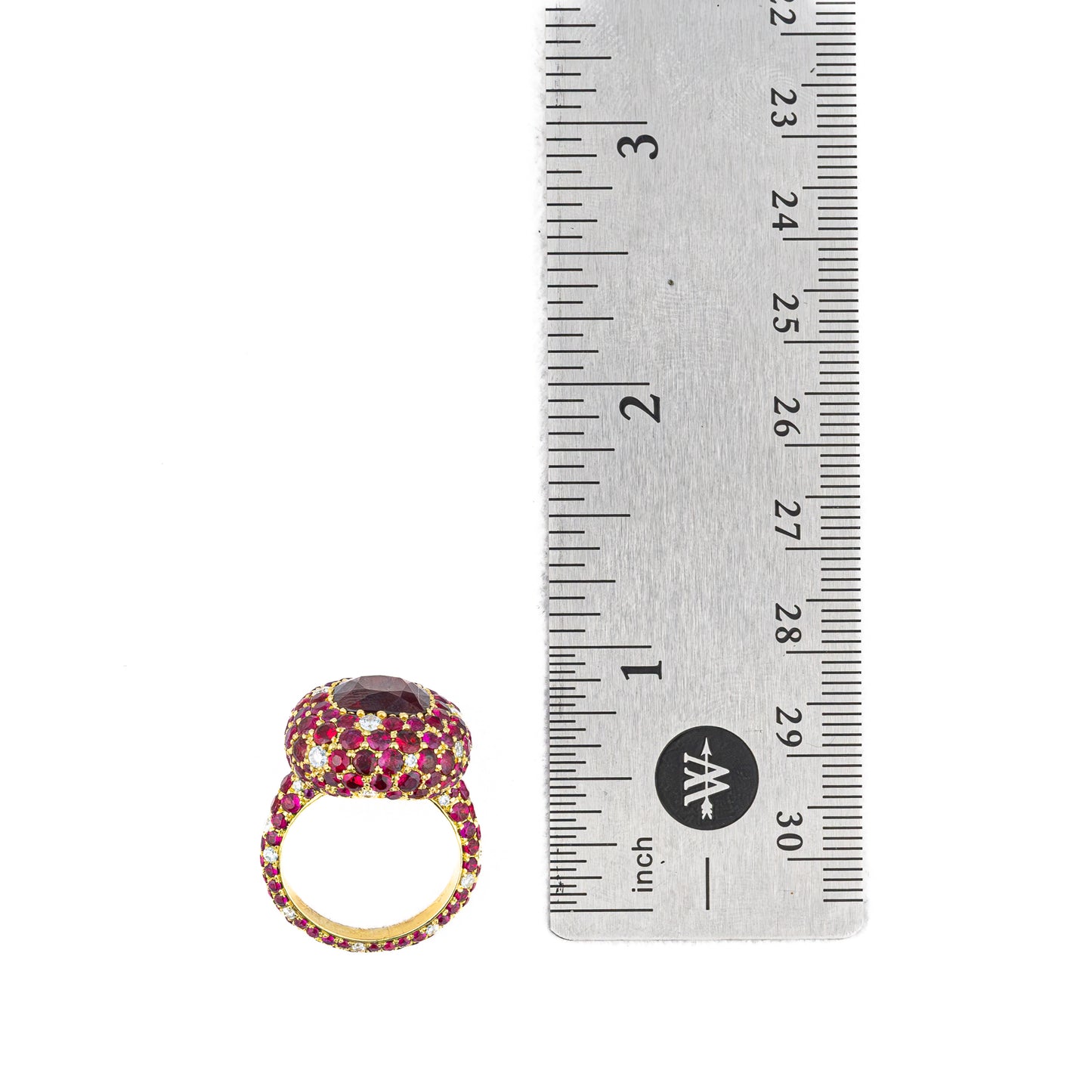 Burmese Ruby & Diamond Cocktail Ring
