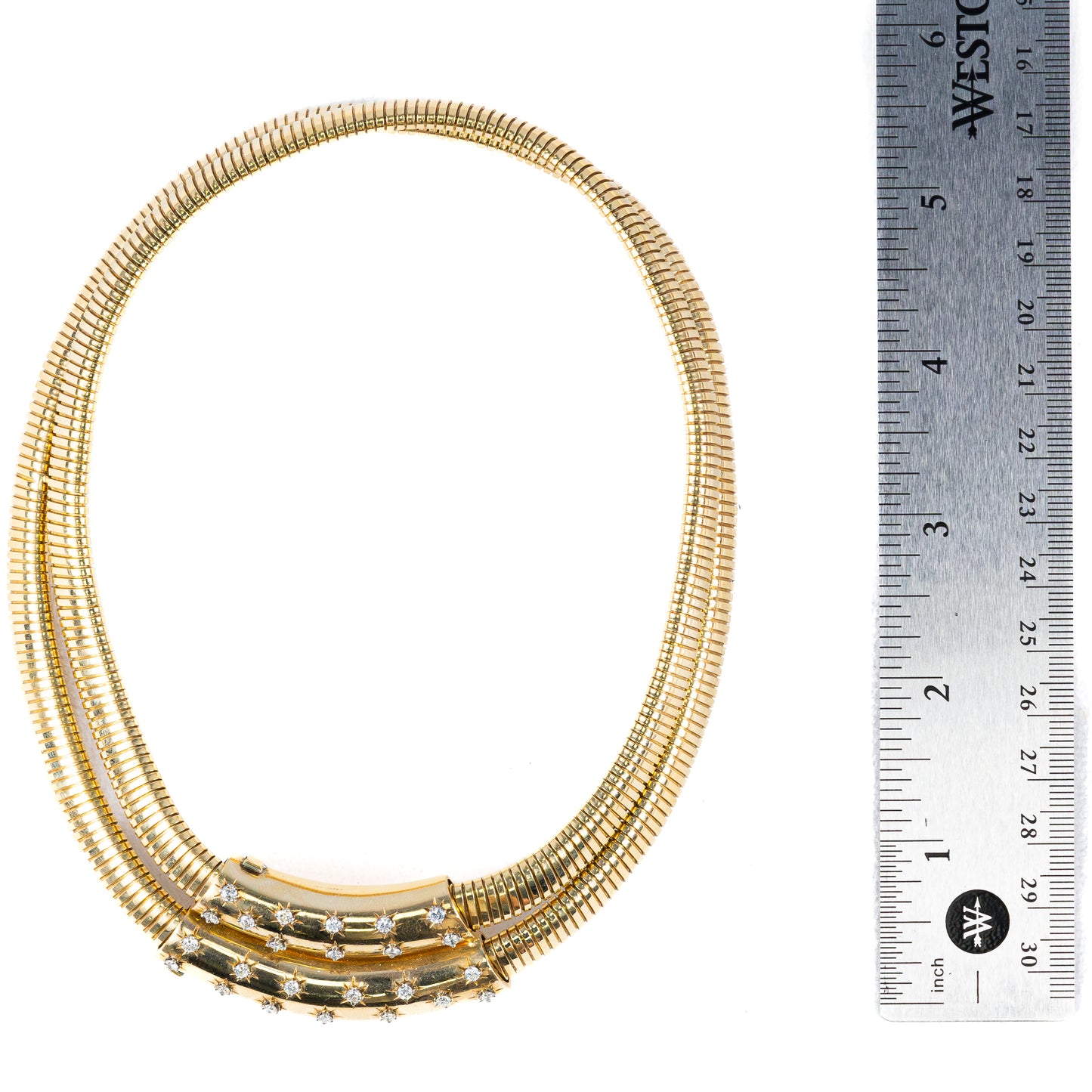 Vintage Tubogas Collar Diamond Necklace