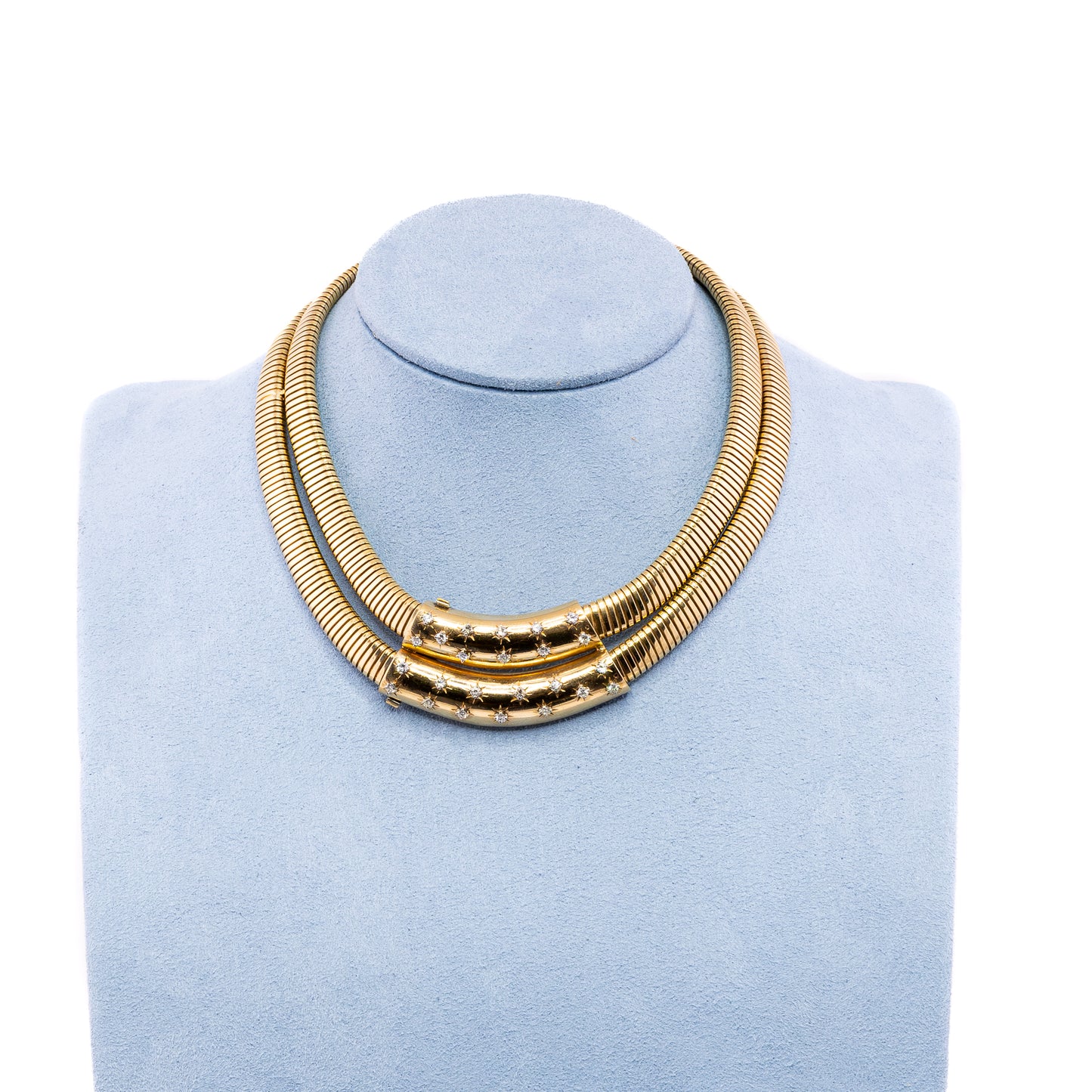 Vintage Tubogas Collar Diamond Necklace