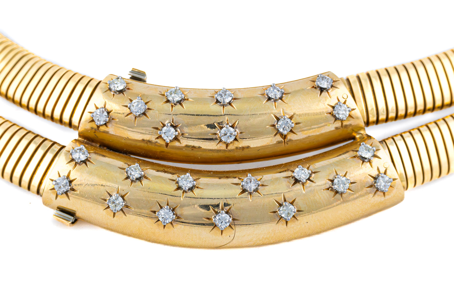 Vintage Tubogas Collar Diamond Necklace