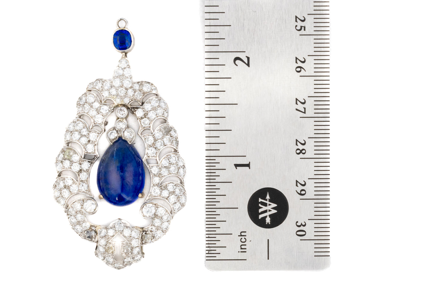 Antique Sapphire and Diamond Pendant