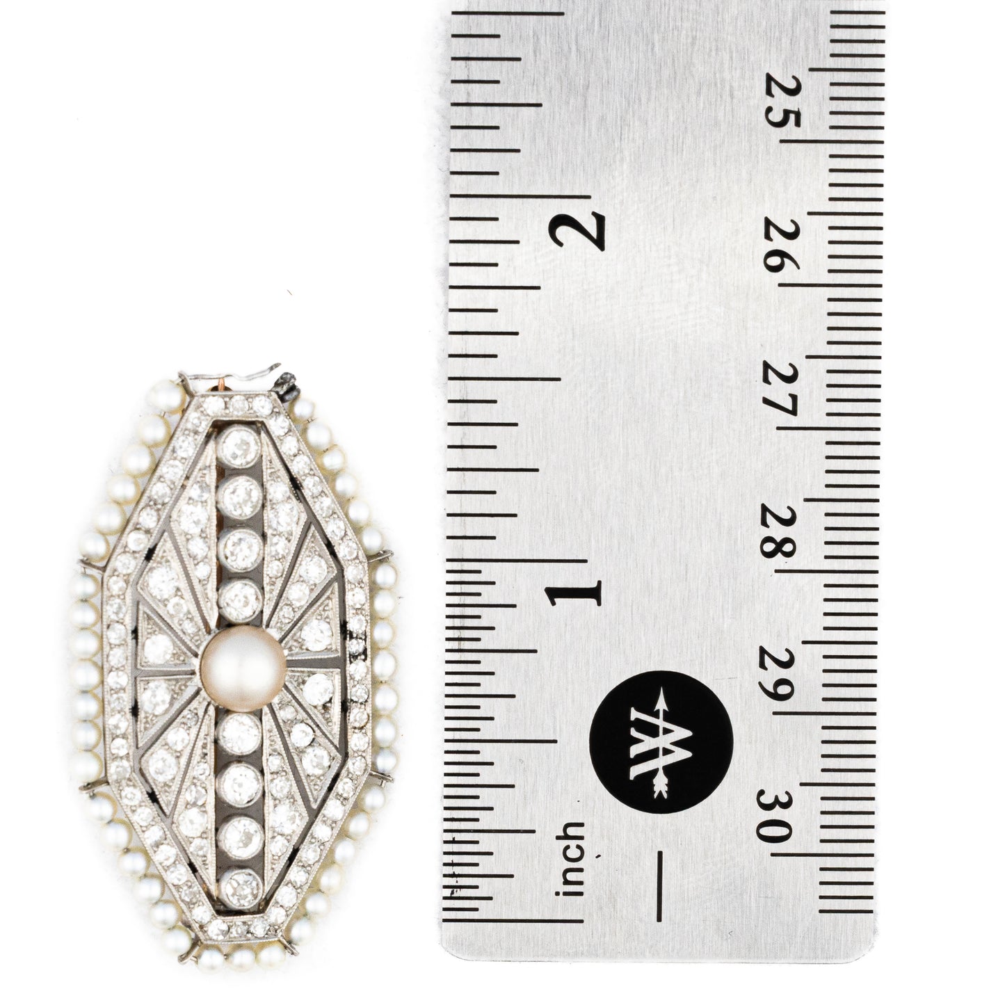 Antique Pearl and Diamond Brooch
