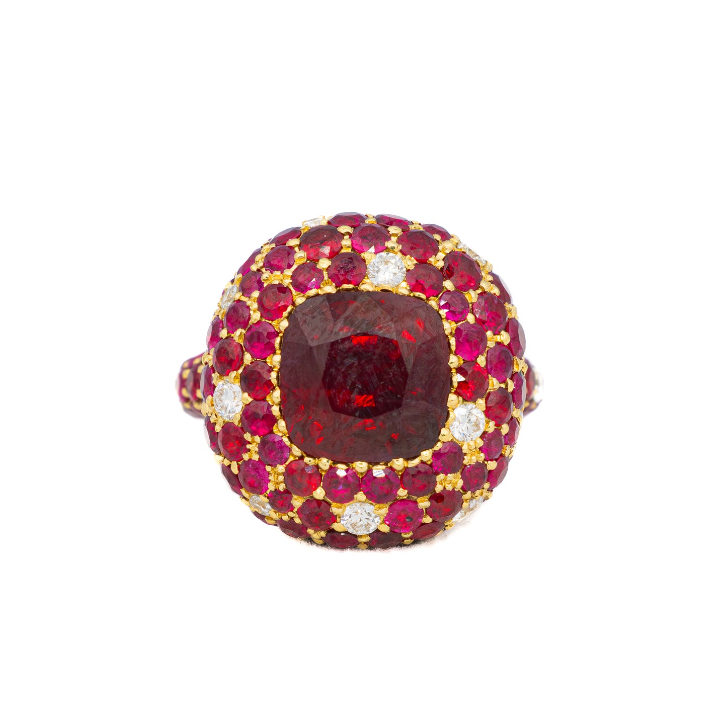 Burmese Ruby & Diamond Cocktail Ring