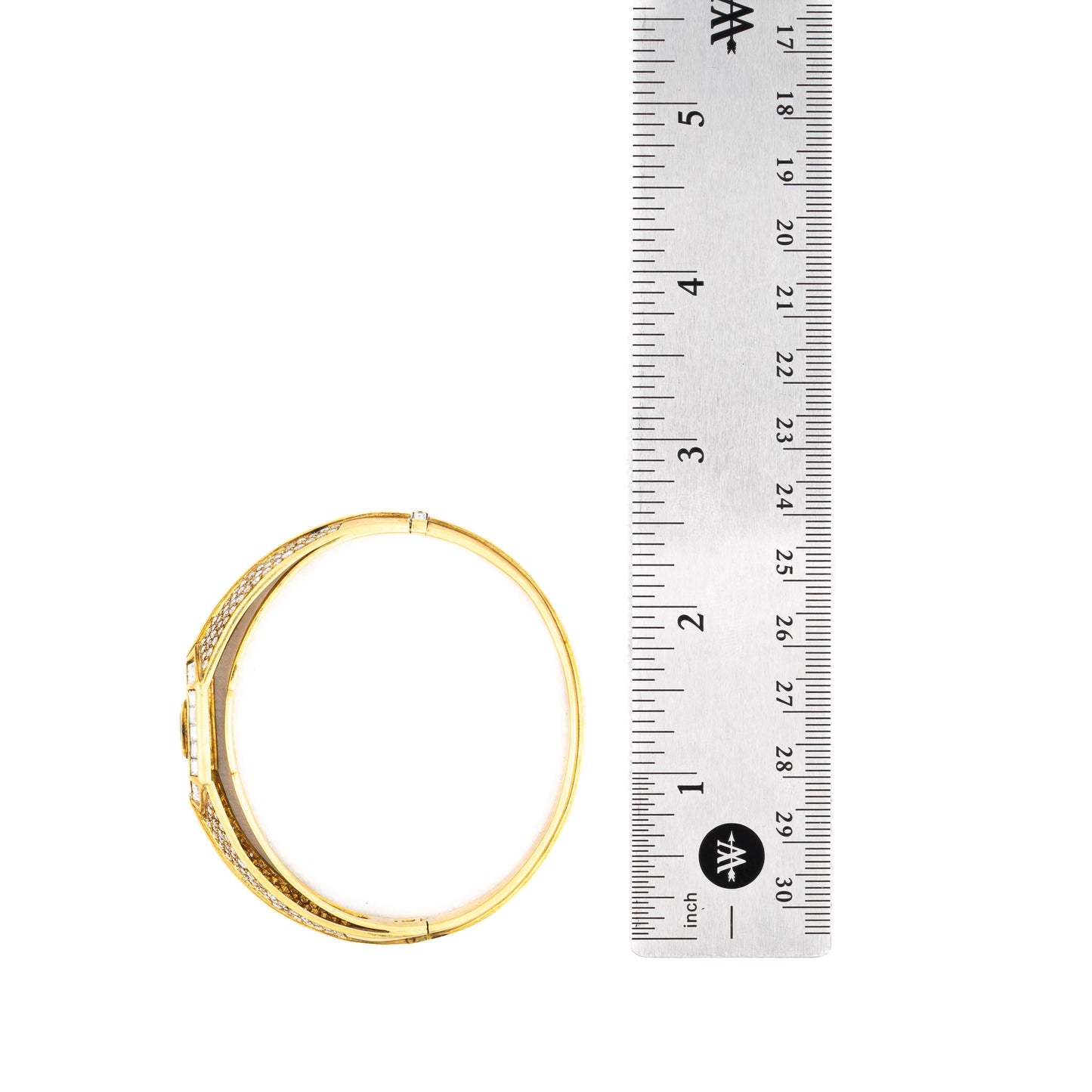 Diamond & Emerald Gold Bangle