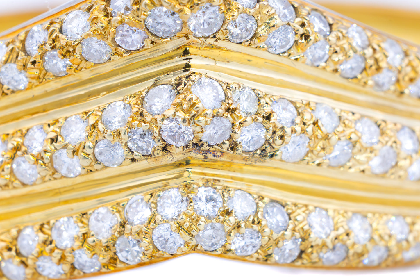 Vintage Diamond Gold Bangle Bracelet