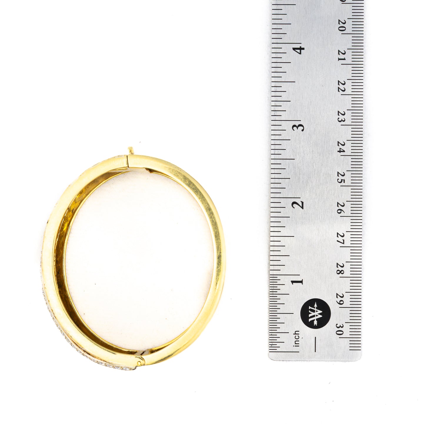 Vintage Two-Tone Diamond Woven Gold Bangle Bracelet
