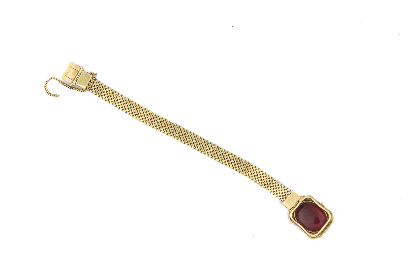 Antique Carnelian Intaglio Mesh Bracelet