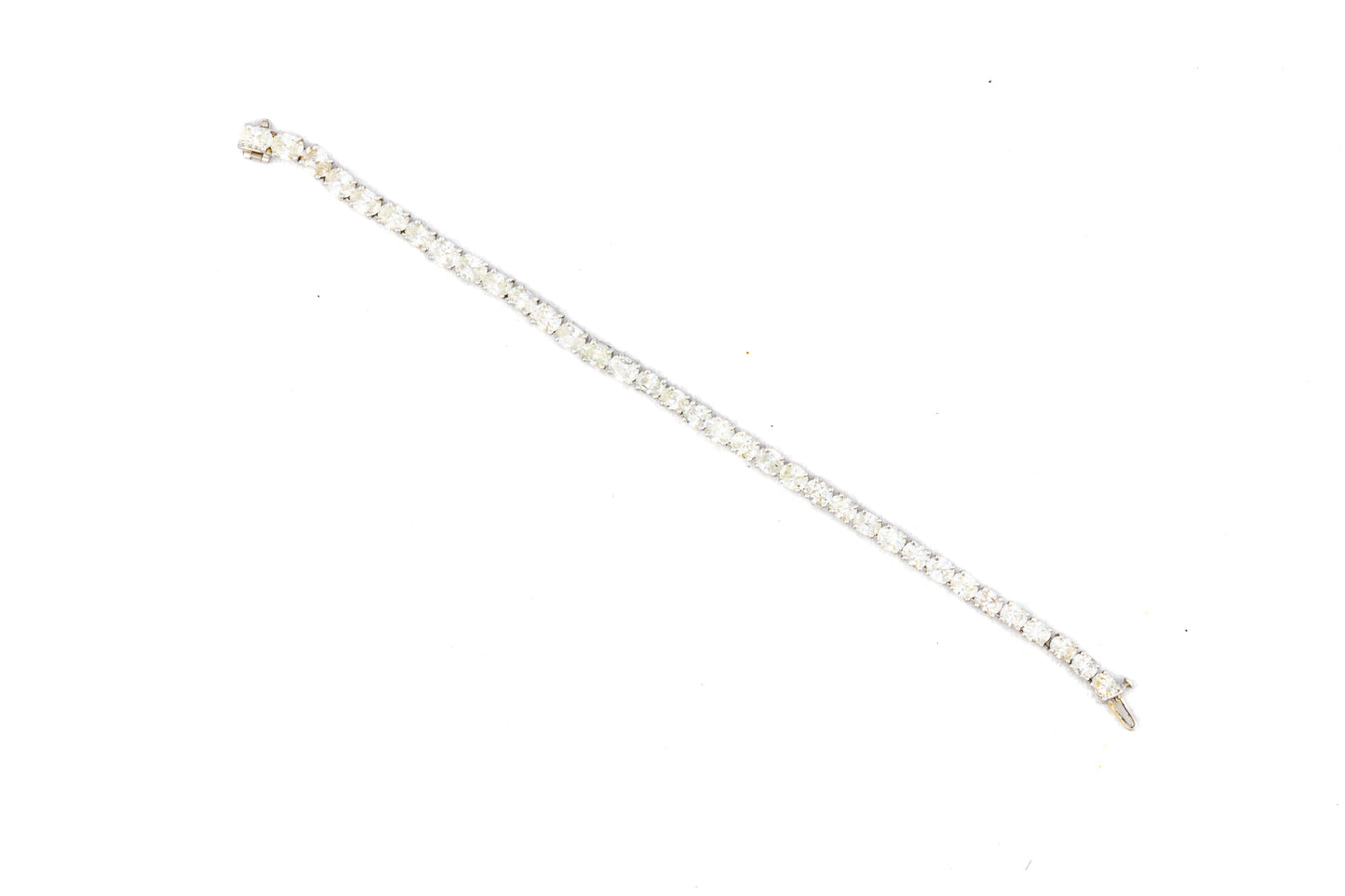 East West Oval Cut Diamond Tennis Bracelet
