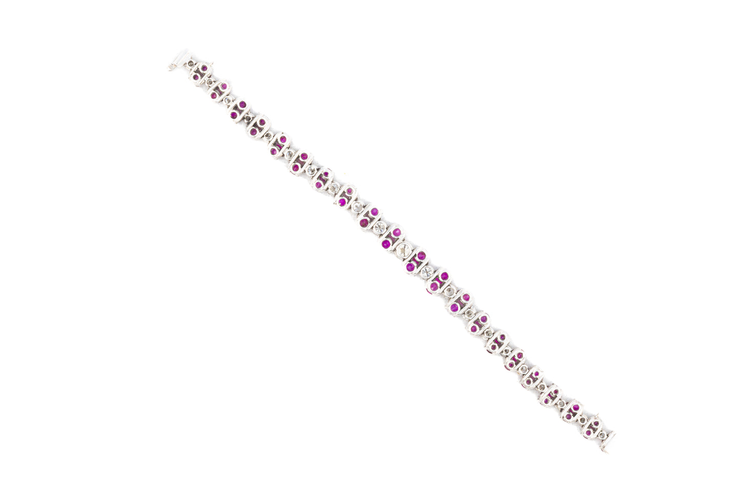 Diamond and Ruby Tennis Bracelet