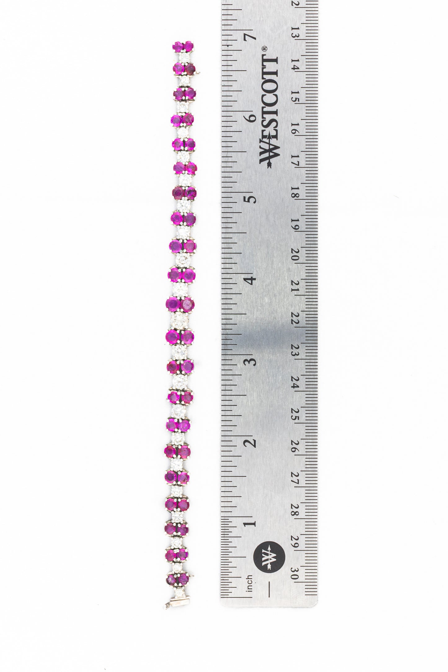 Diamond and Ruby Tennis Bracelet