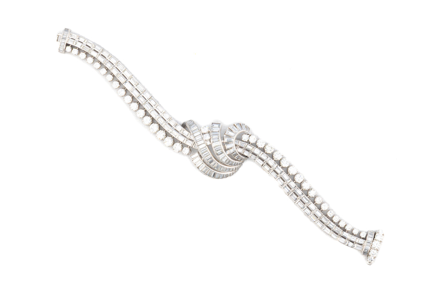 Diamond Ribbon Multi Row Bracelet